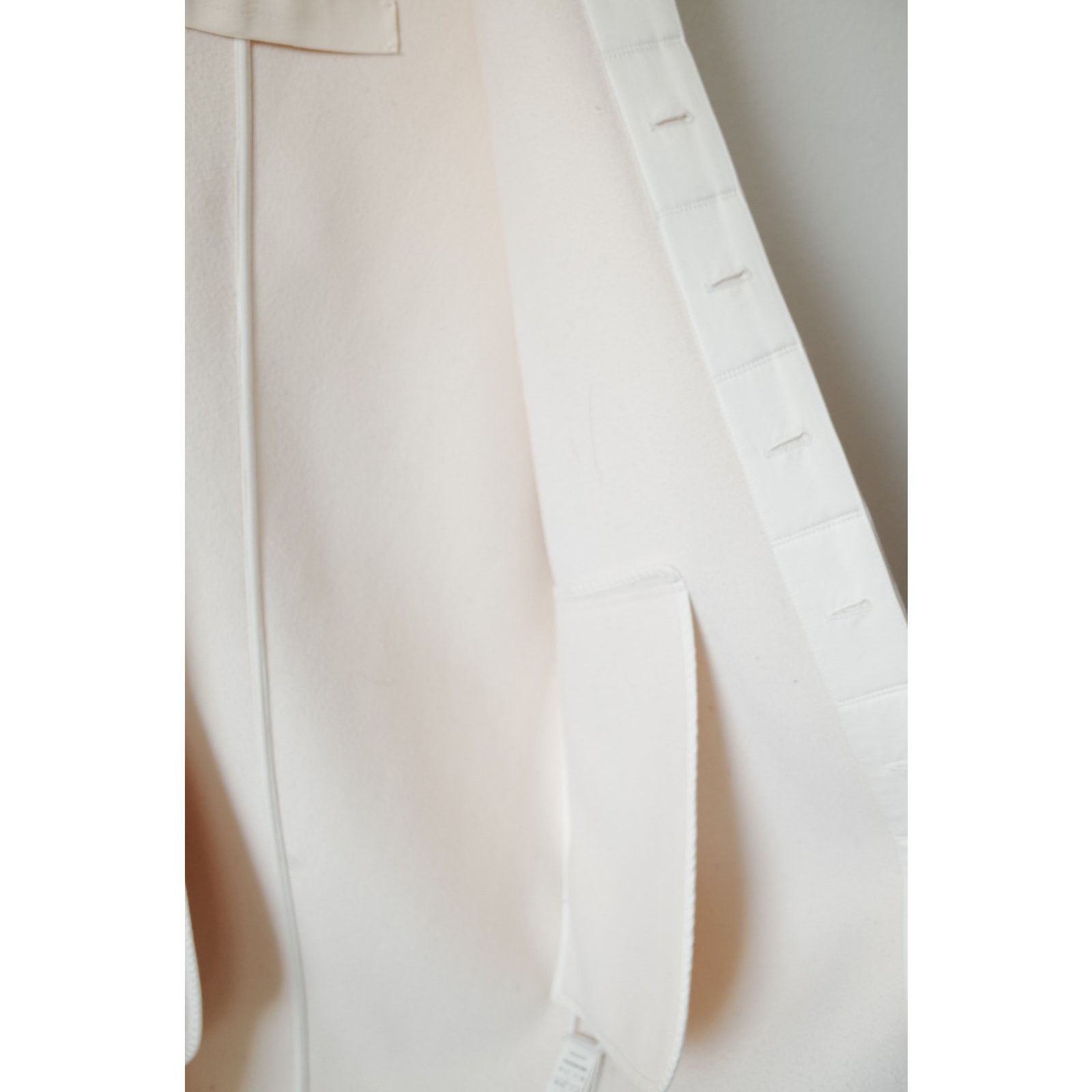 Rick Owens Rick Owens Cocoon Virgin Wool & Silk Coat in Milk US 6 IT 40 Size M / US 6-8 / IT 42-44 - 12 Thumbnail