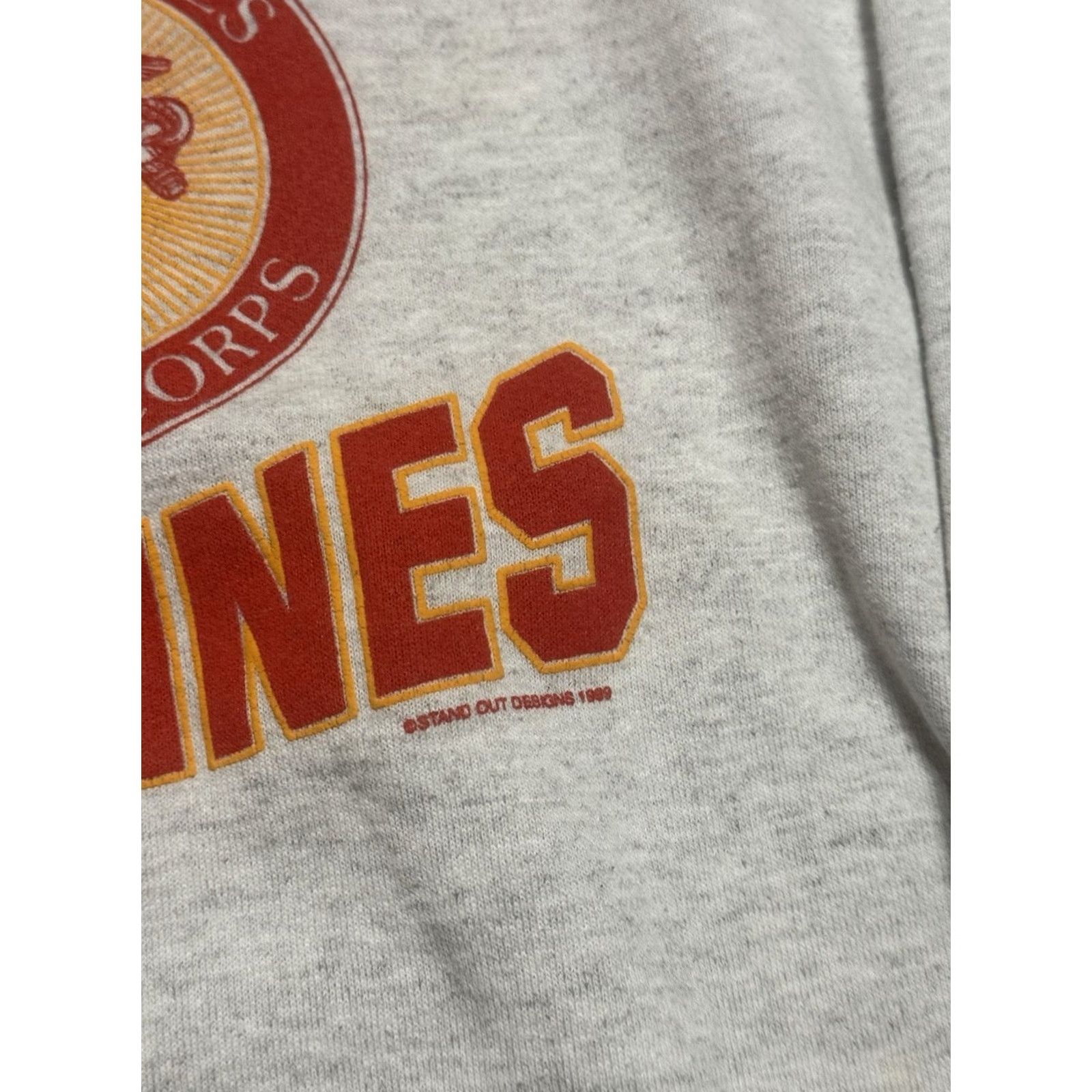Vintage VINTAGE United States Marines Sweatshirt Crewneck Oneita Men XL Heather Gray 90s Pullover Mens Size US XL / EU 56 / 4 - 6 Thumbnail