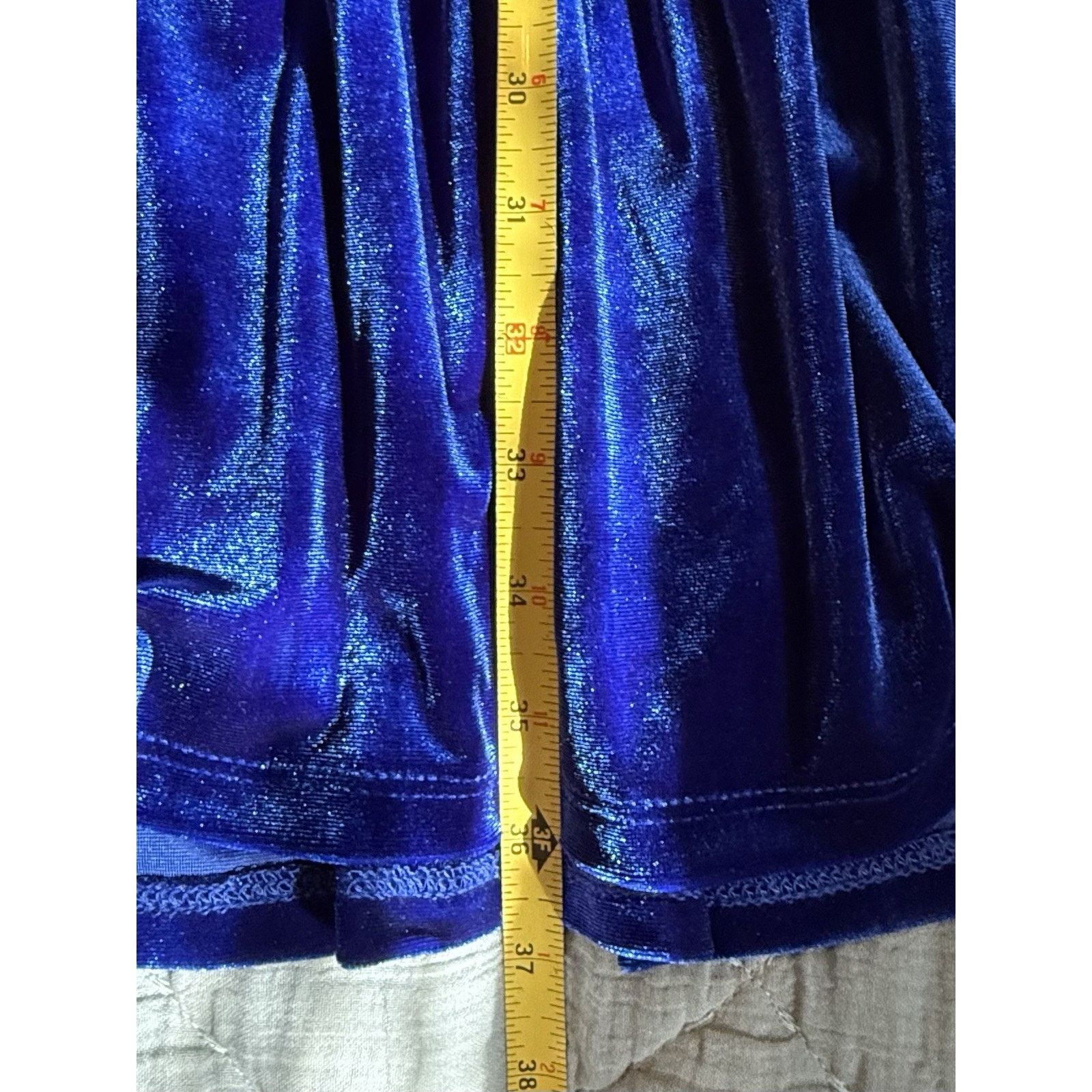 Other Madison Tara Women’s Sz 16 Blue Velvet Y2K Style Dress Size XXL / US 16-18 / IT 52-54 - 8 Thumbnail