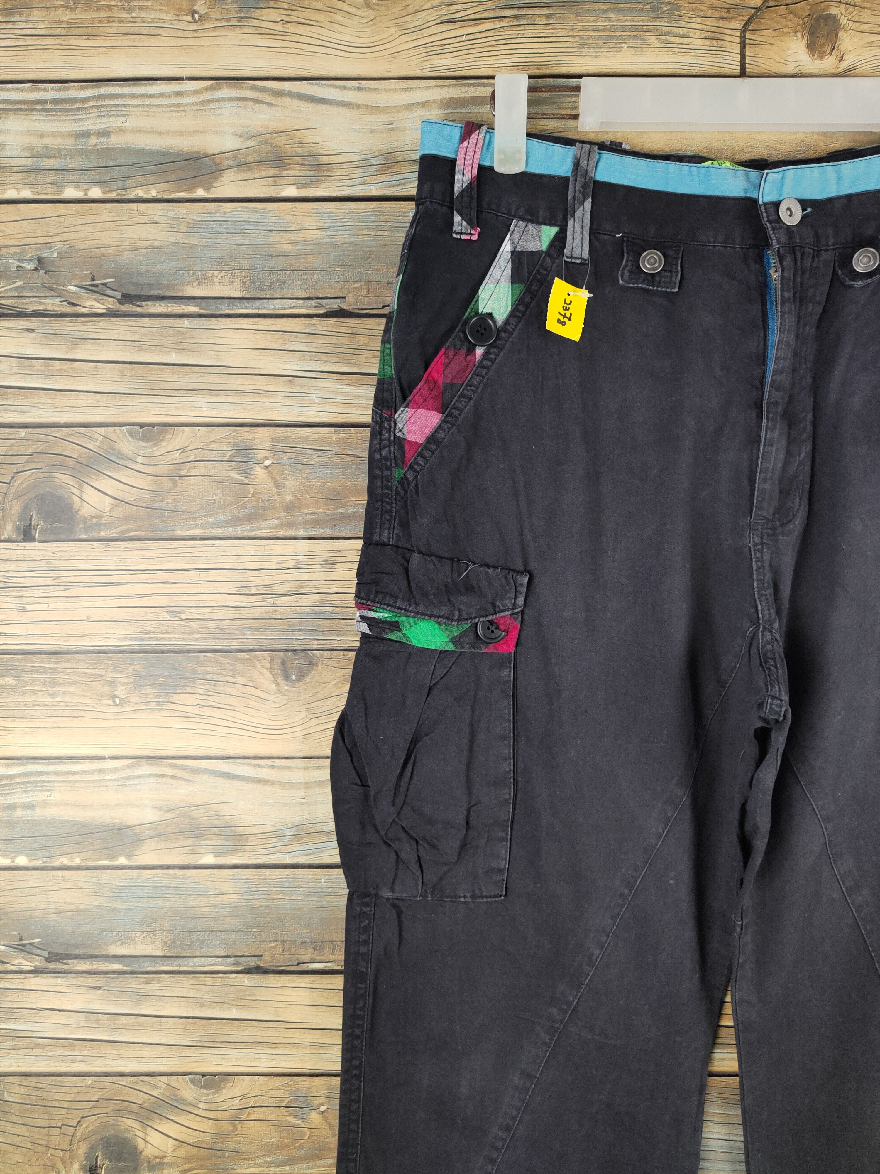 Japanese Brand DL Amp Black Multipocket Cargo Pants #2378 Size US 31 - 4 Thumbnail
