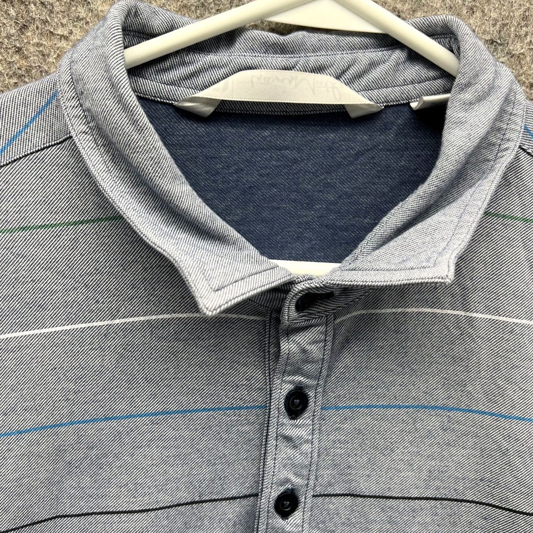 TravisMathew VINTAGE: No Travis Mathew Polo Shirt Men XL Gray Green Striped Cotton Golf Size US XL / EU 56 / 4 - 7 Thumbnail