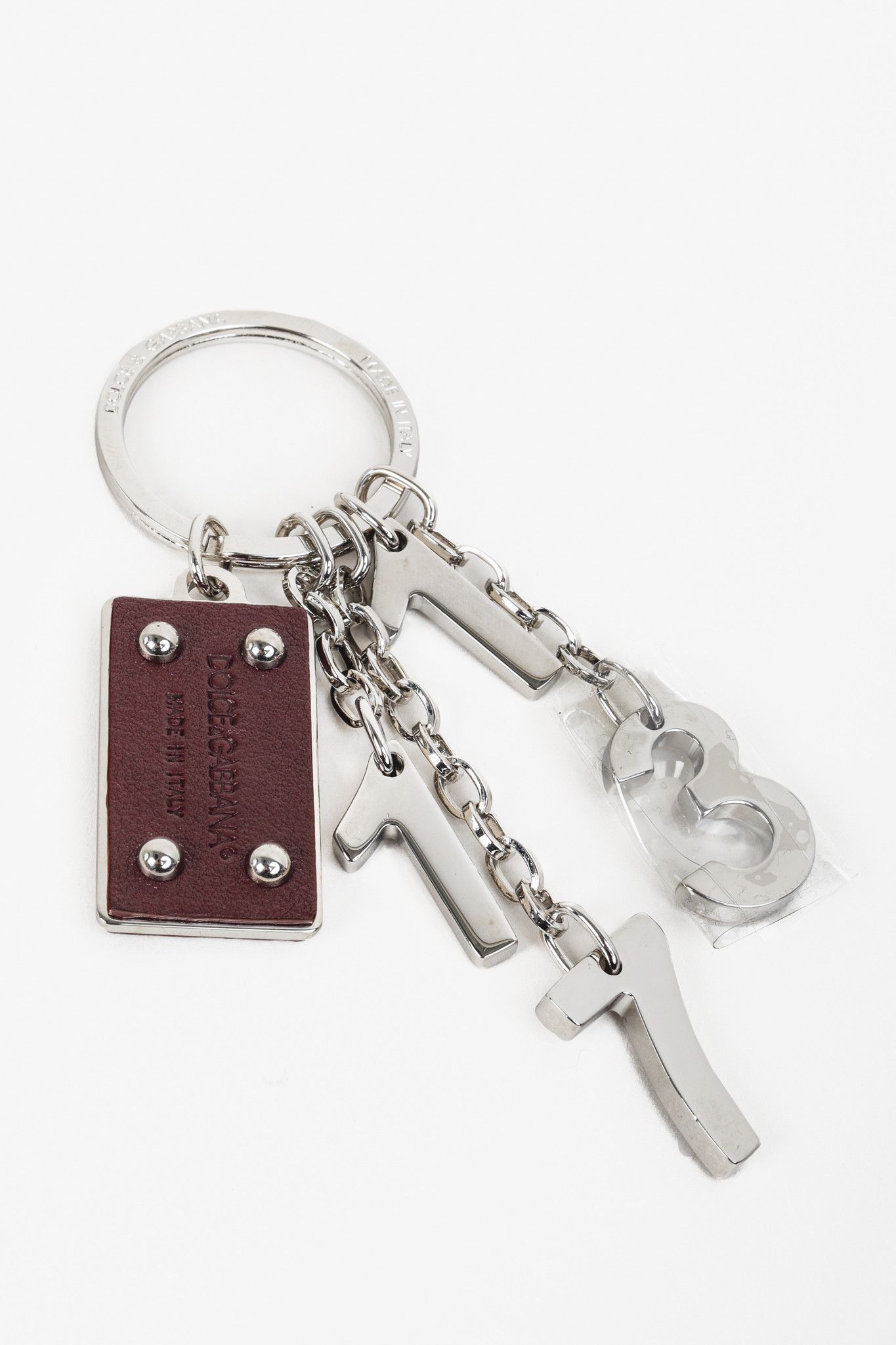 Dolce & Gabbana Dolce & Gabbana Number Silver Bag Charm Key Ring Size ONE SIZE - 1 Thumbnail