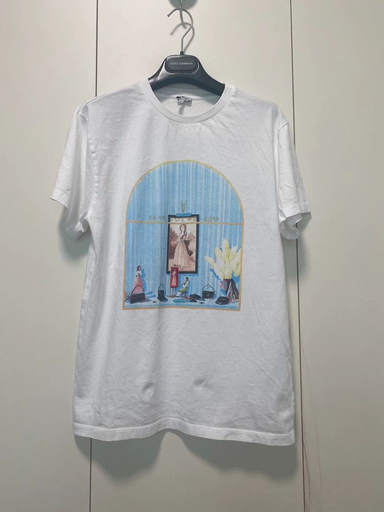 Loewe LOEWE White short sleeves with exquisite oil print pattern Size XS / US 0-2 / IT 36-38 - 1 Thumbnail