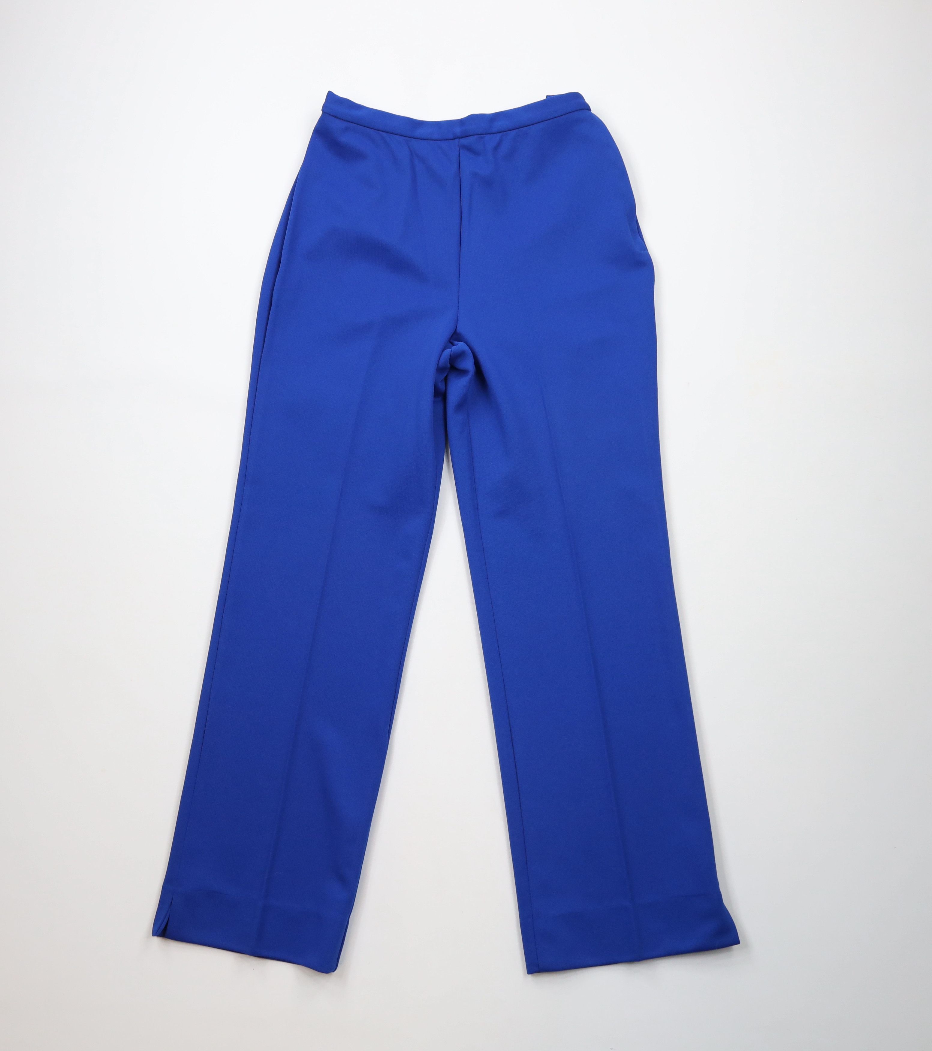Vintage Vintage 70s Streetwear Flared Wide Leg Chino Pants Blue USA Size 28" / US 6 / IT 42 - 6 Thumbnail