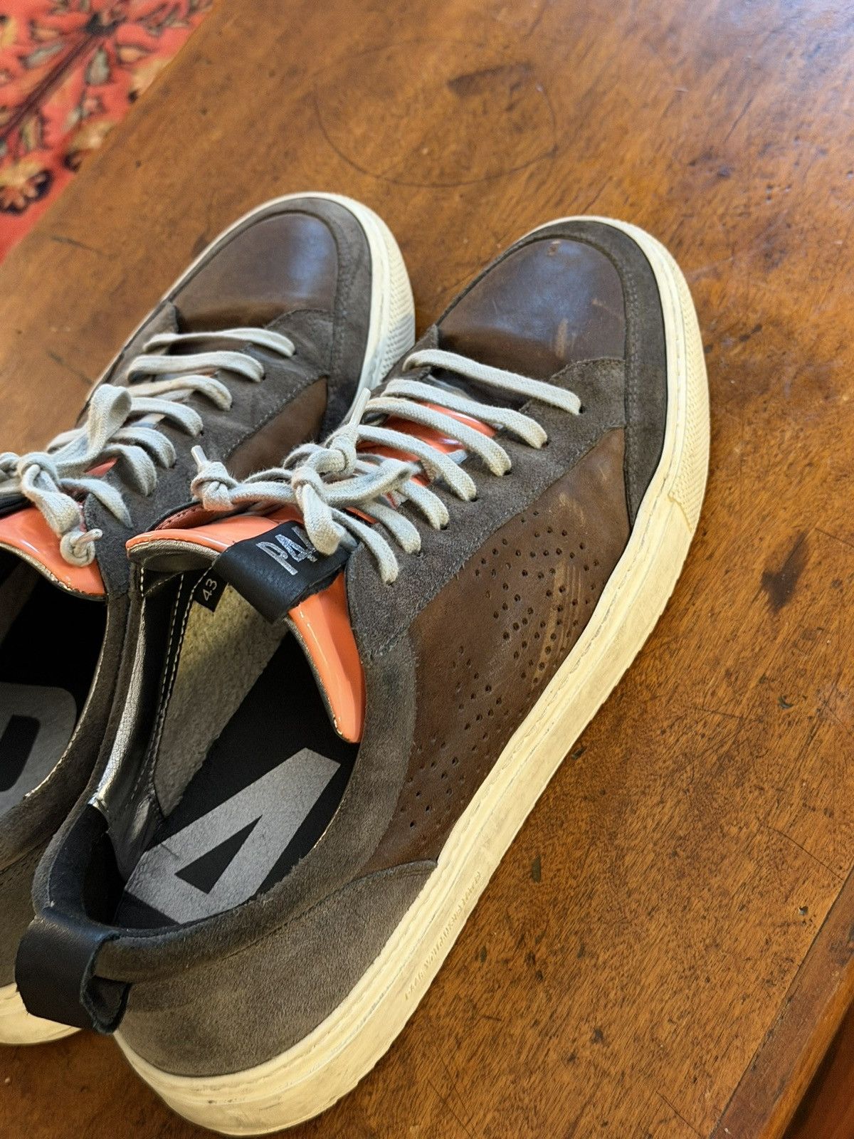 P448 P448 SoHo Brown/Grey/Orange Sneakers – Size 43 Size US 10 / EU 43 - 5 Thumbnail