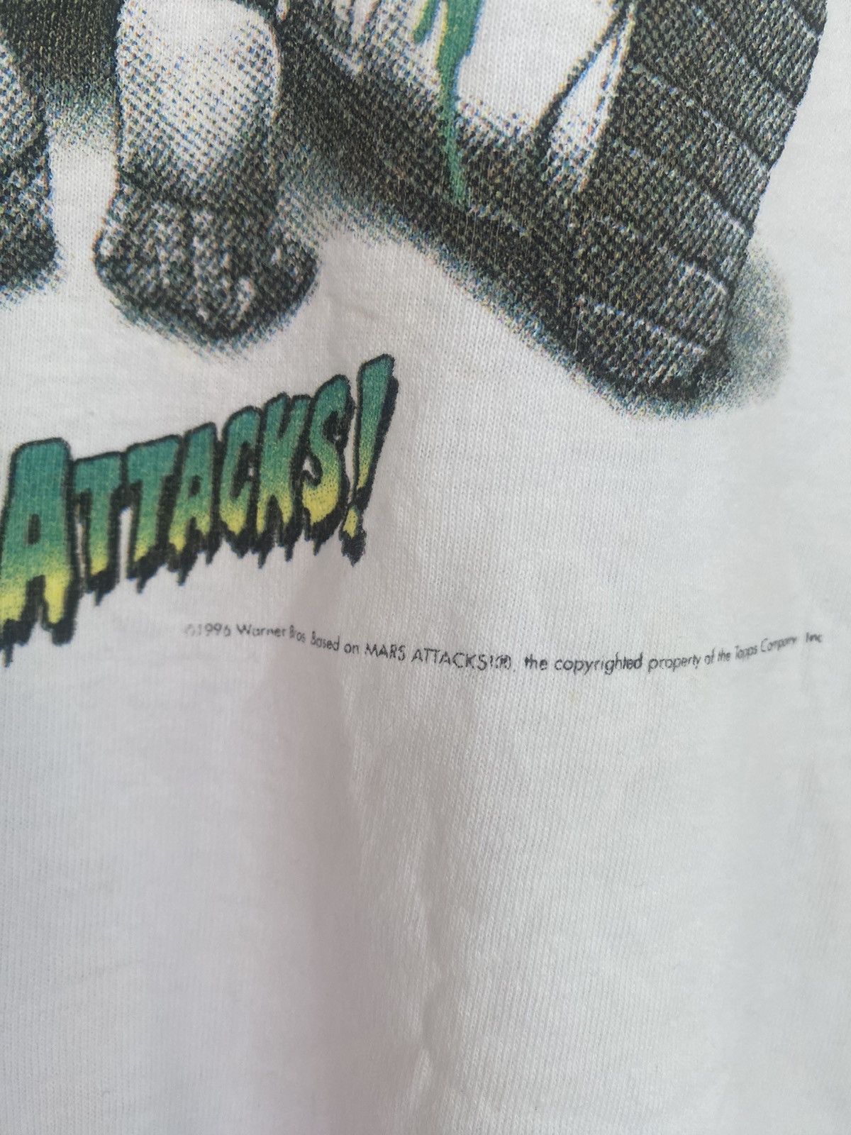 Vintage Vtg 90s Mars Attack Promo tee Movie T shirt Topps Comic Size US M / EU 48-50 / 2 - 3 Thumbnail