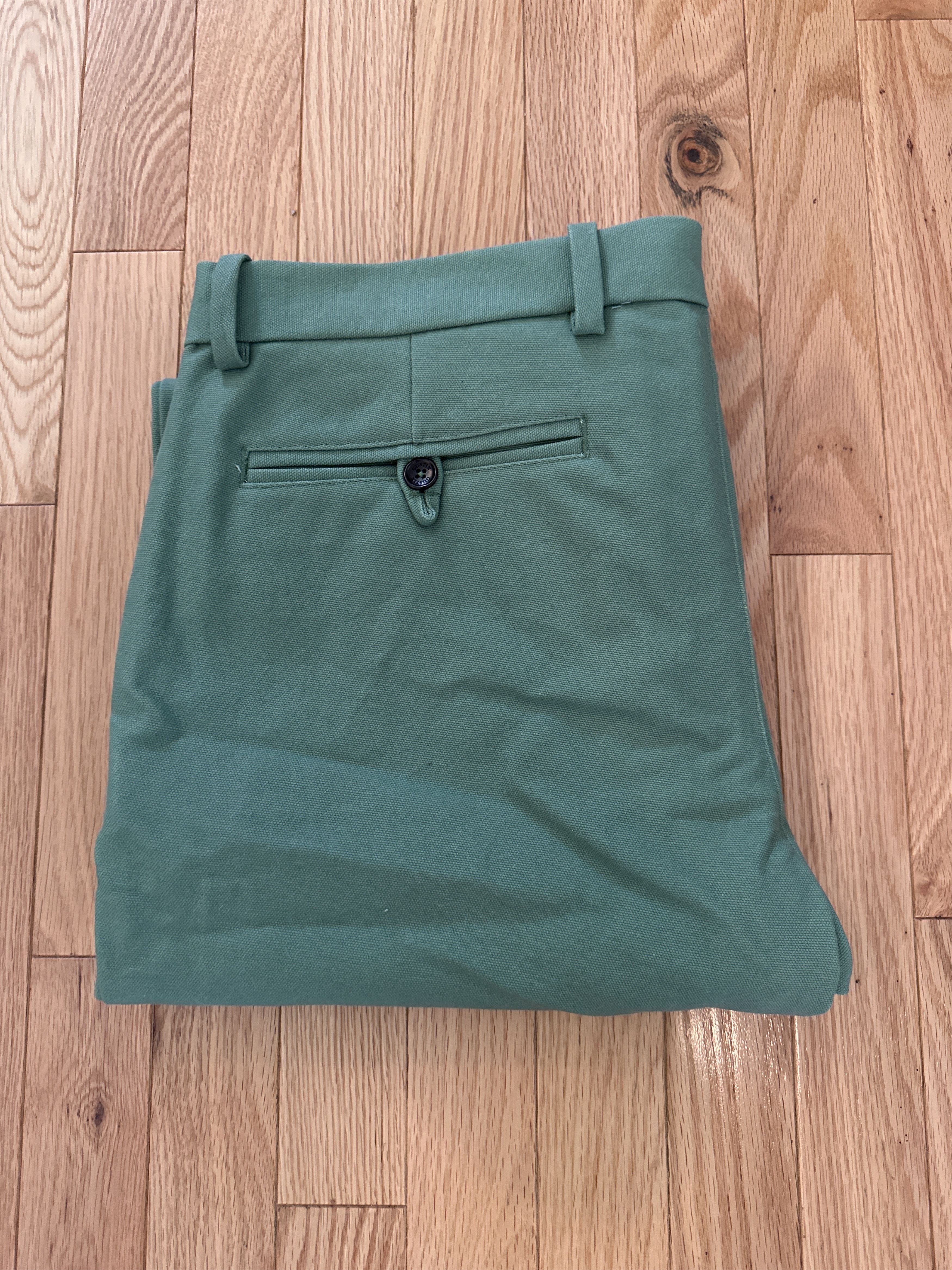 Gustin GUSTIN #173 SPRING GREEN CANVAS CHINOS Size US 34 / EU 50 - 2 Thumbnail