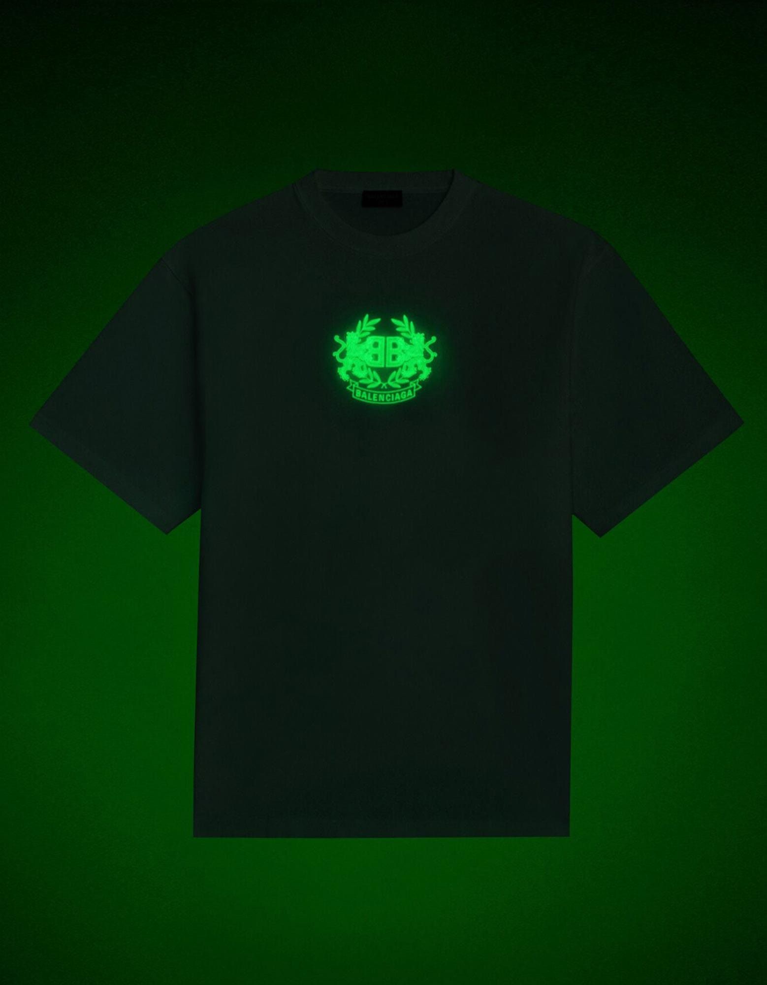 Balenciaga Balenciaga White GITD Lion's Laurel Boxy T-Shirt Size US M / EU 48-50 / 2 - 2 Thumbnail
