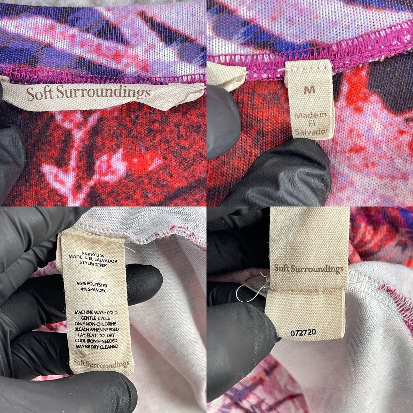 Soft Surroundings Soft Surroundings Meritage Tunic Shirt Women Medium Pink Floral Long Sleeve Knit Pullover Casual Size M Size M / US 6-8 / IT 42-44 - 8 Thumbnail