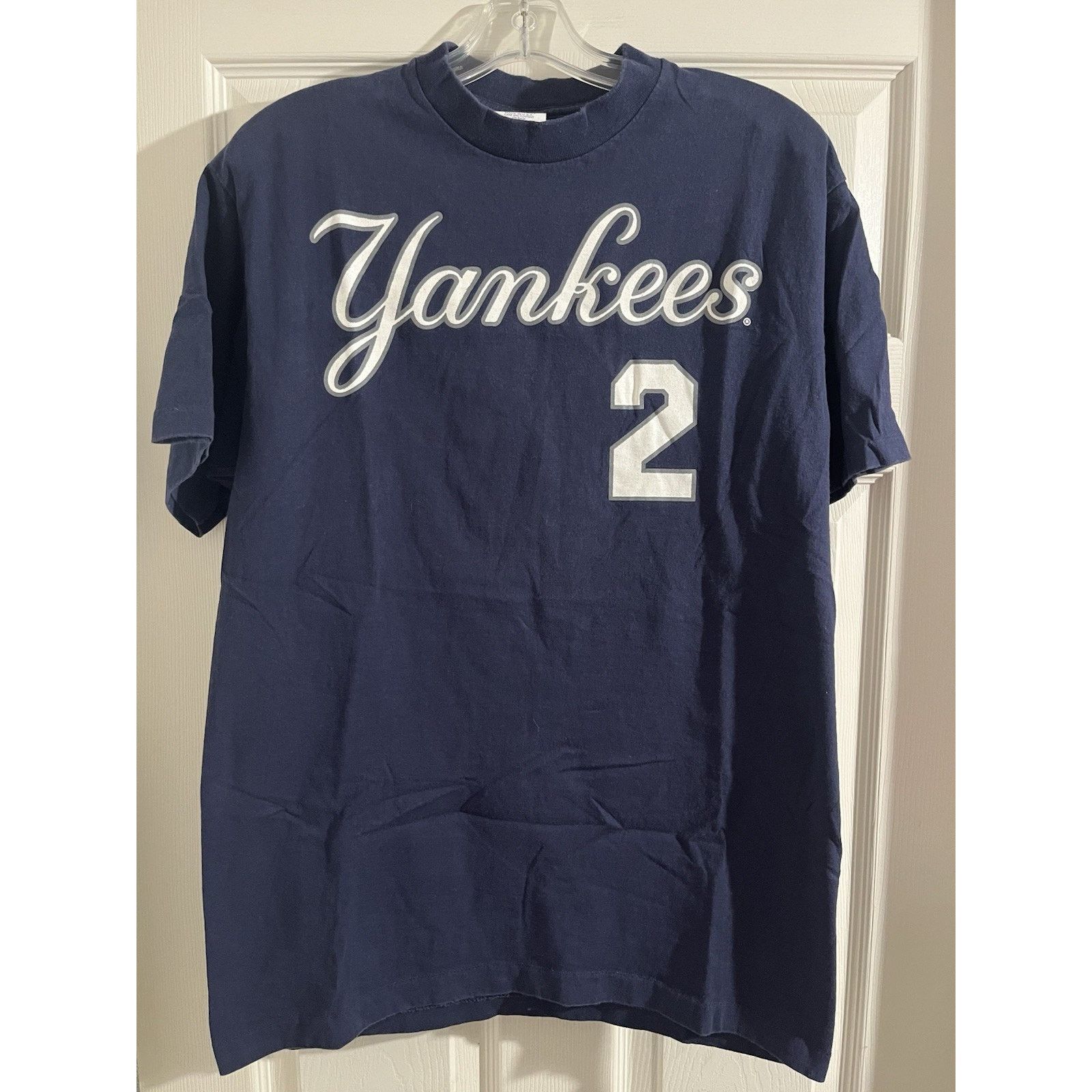 Majestic Vtg Derek Jeter New York Yankees Majestic Shirt Sz L SS MLB Size US L / EU 52-54 / 3 - 1 Thumbnail