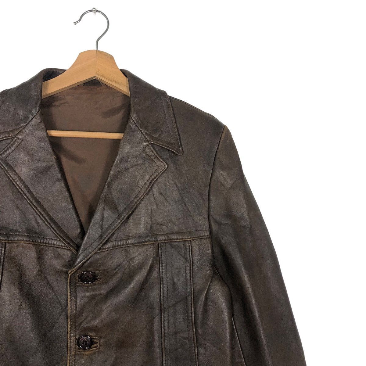 Japanese Brand 🔥90’s Vintage Leather Jacket John Lewis Partnership Size US S / EU 44-46 / 1 - 5 Thumbnail