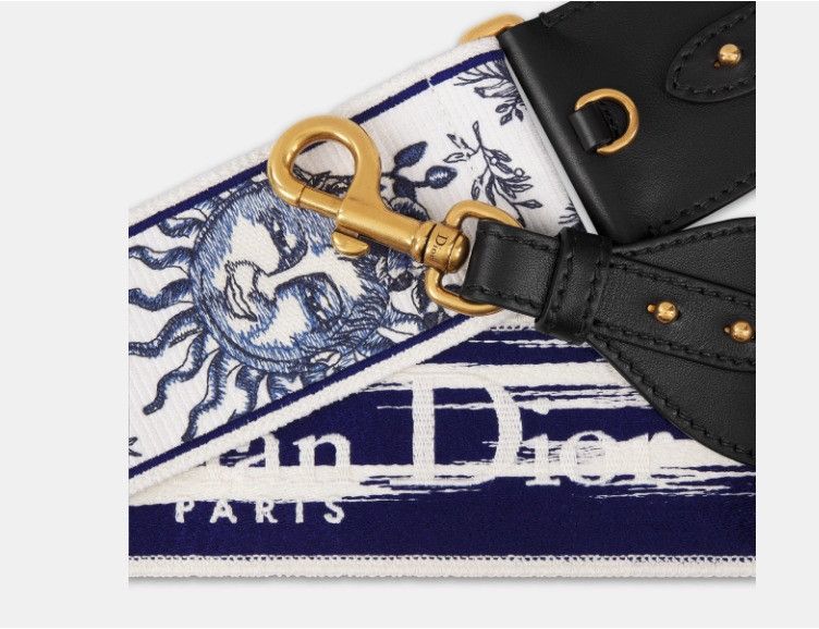 Dior o1w1db10325 Size: OS / S8557 Shoulder Strap in White & Blue Size ONE SIZE - 3 Thumbnail