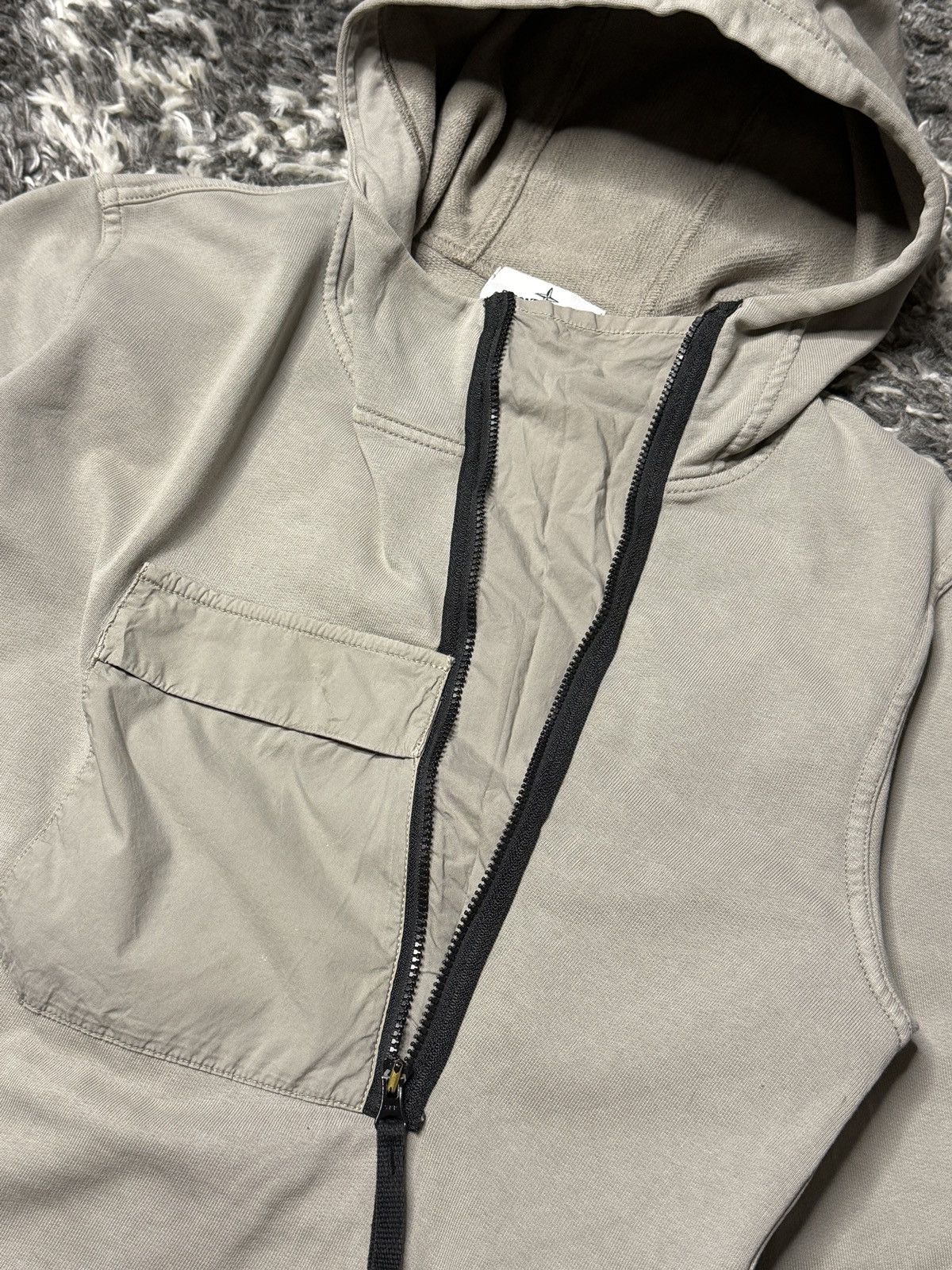 Stone Island Stone Island Junior Diagonal Zip-Up Hoodie Size US XS / EU 42 / 0 - 4 Thumbnail