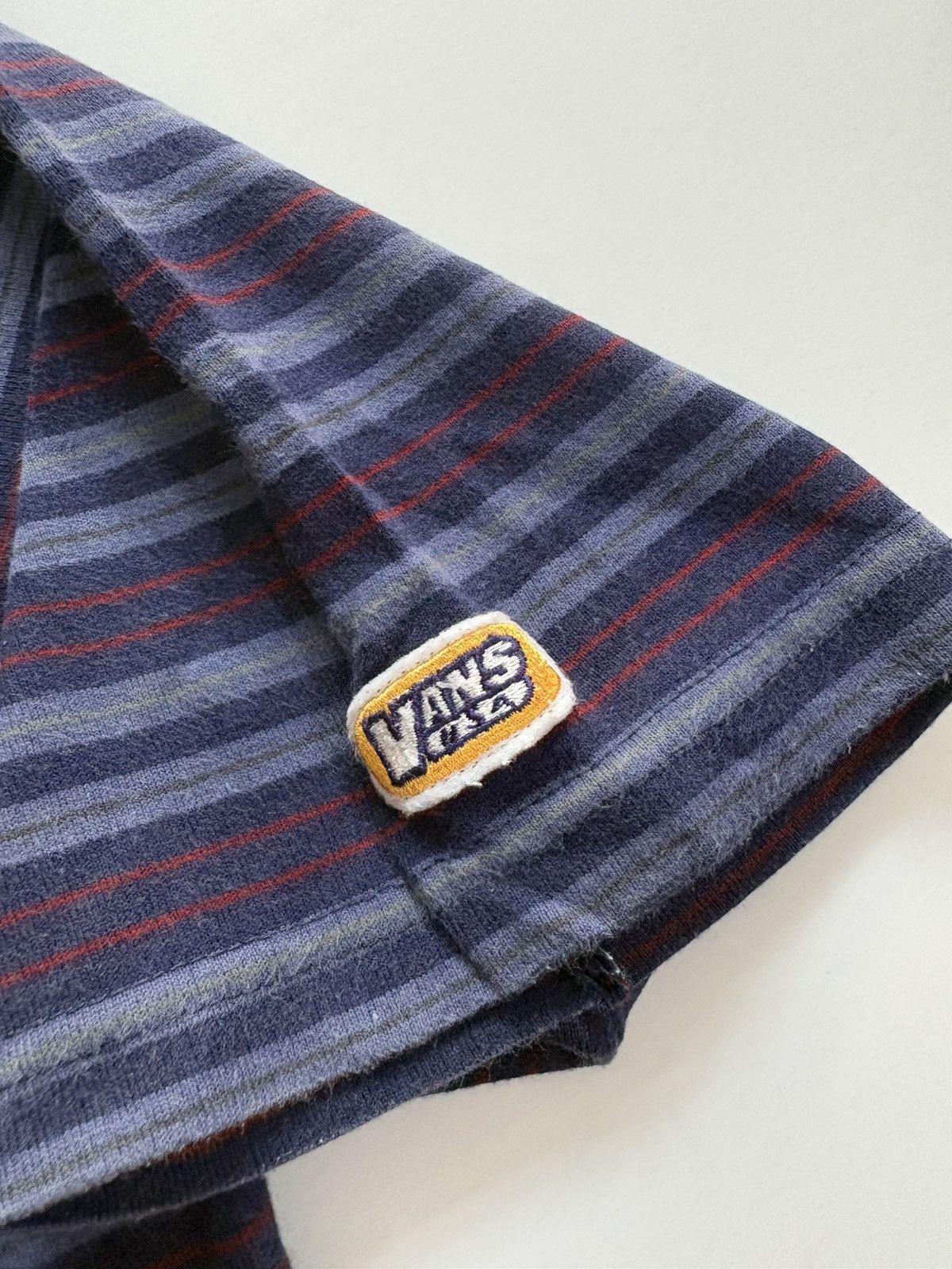 Vans Vintage Vans Striped Tshirt Skateboard Size US L / EU 52-54 / 3 - 3 Thumbnail