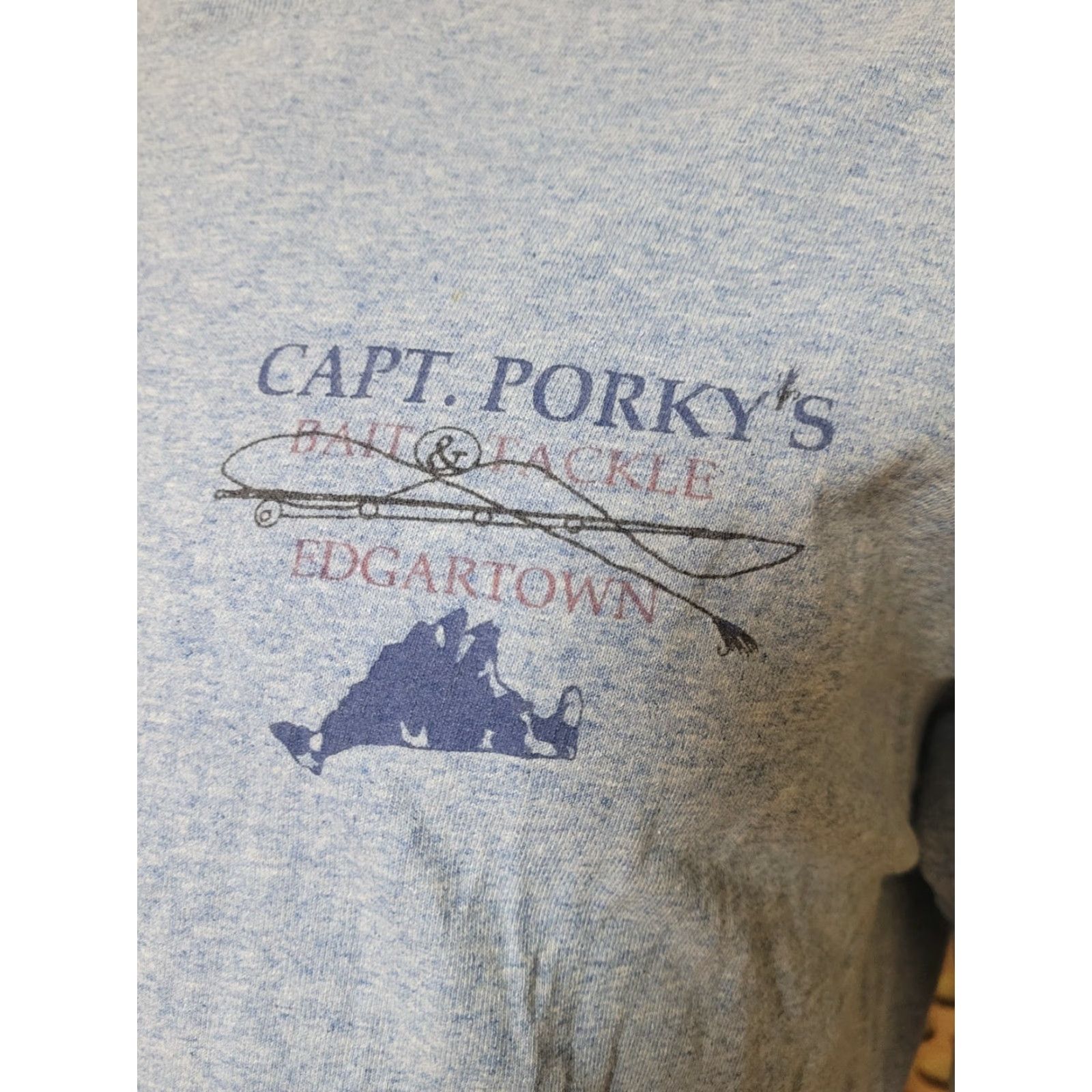 Anvil Capt Porkys Bait & Tackle Edgartown Fishing Martha's Vineyard T Shirt XL Defunct Size US XL / EU 56 / 4 - 2 Thumbnail