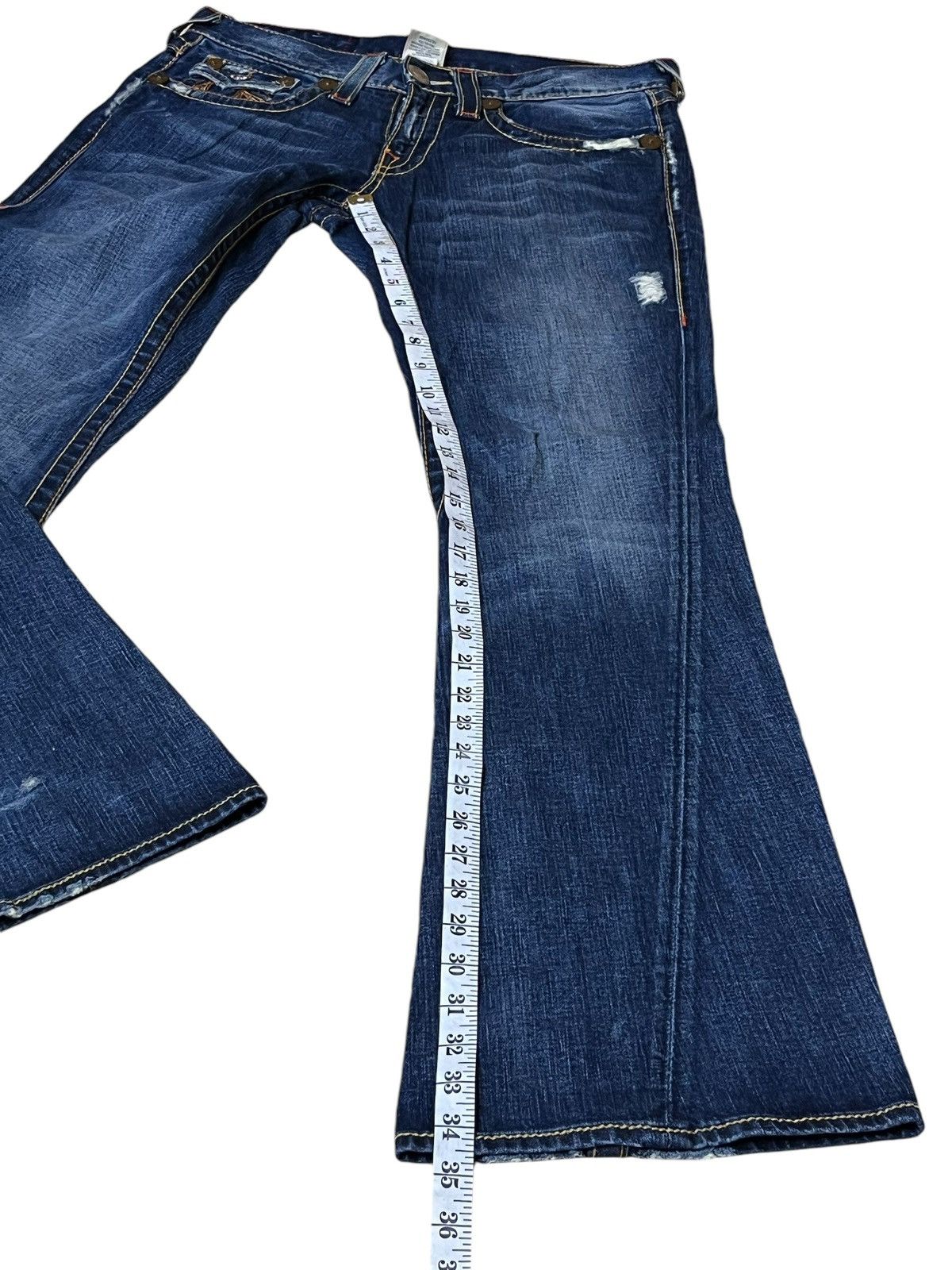 True Religion 🔥FLARE🔥TRUE RELIGION JOEY BIG T FLARED JEANS Size US 34 / EU 50 - 15 Thumbnail