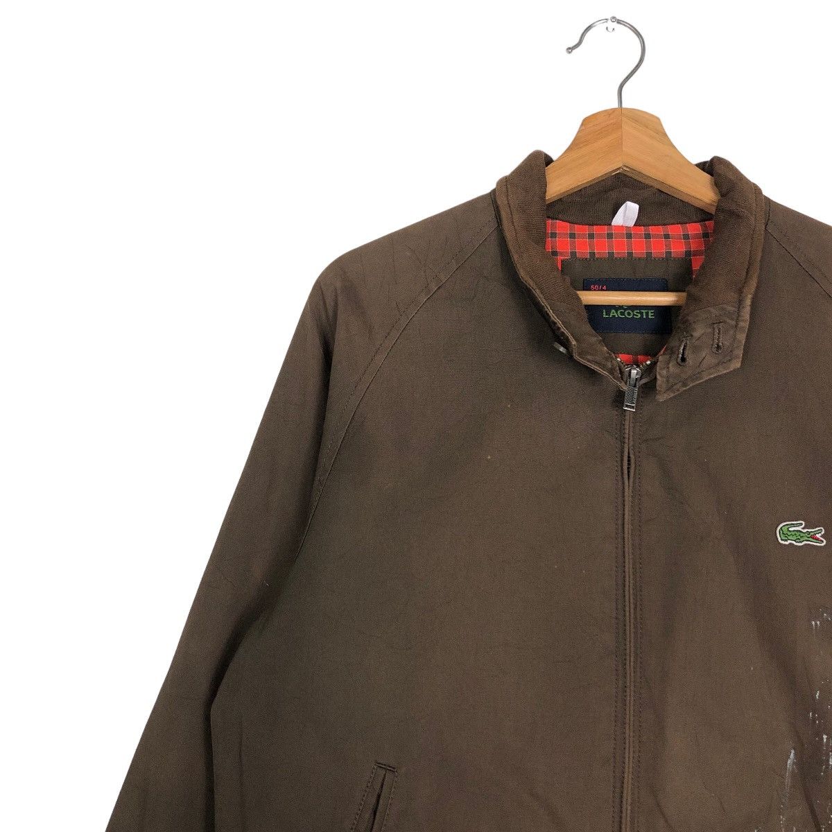 Japanese Brand 🔥Vtg Bomber Jacket Lacoste Canvas Tartan Desining Lining Size US M / EU 48-50 / 2 - 7 Thumbnail