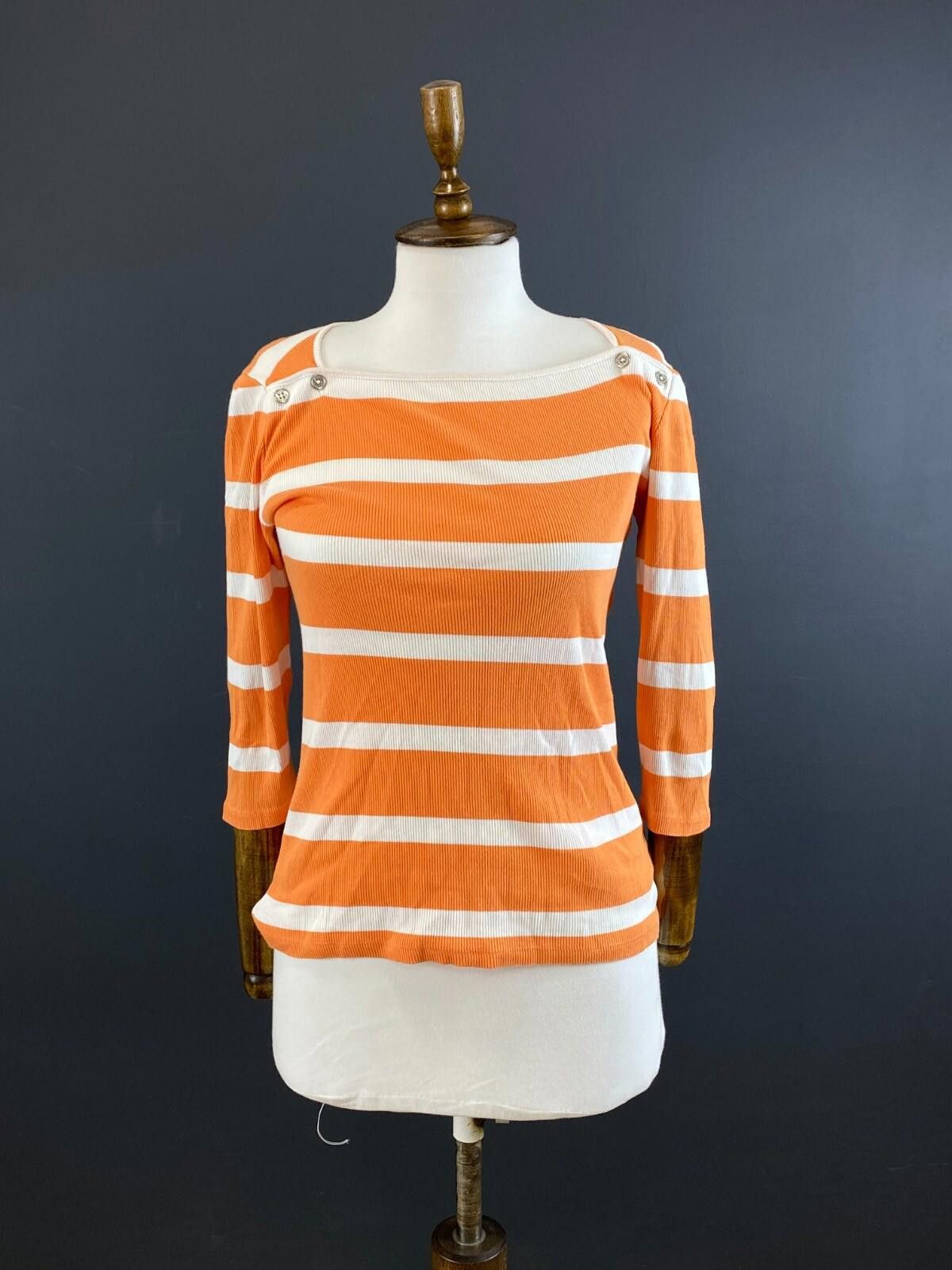 Lauren Ralph Lauren Lauren Ralph Lauren Stripe Knit Boat Neck Sweater Size S Size S / US 4 / IT 40 - 1 Thumbnail