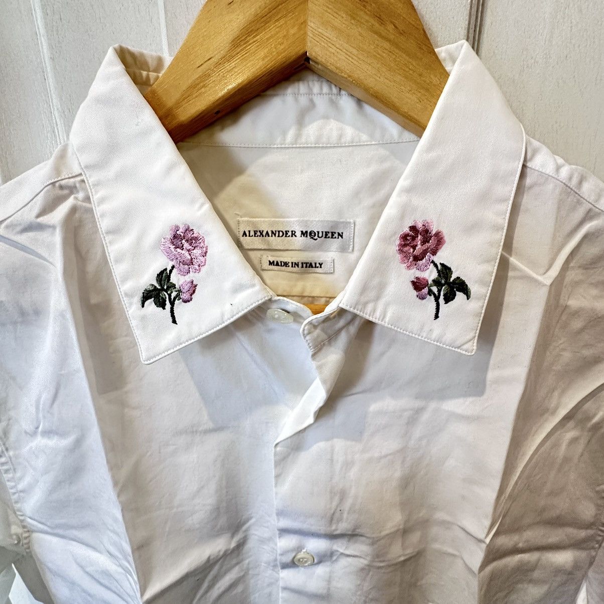 Alexander McQueen Alexander McQueen Flower Embroidered Long Sleeve Shirt Size US M / EU 48-50 / 2 - 3 Thumbnail