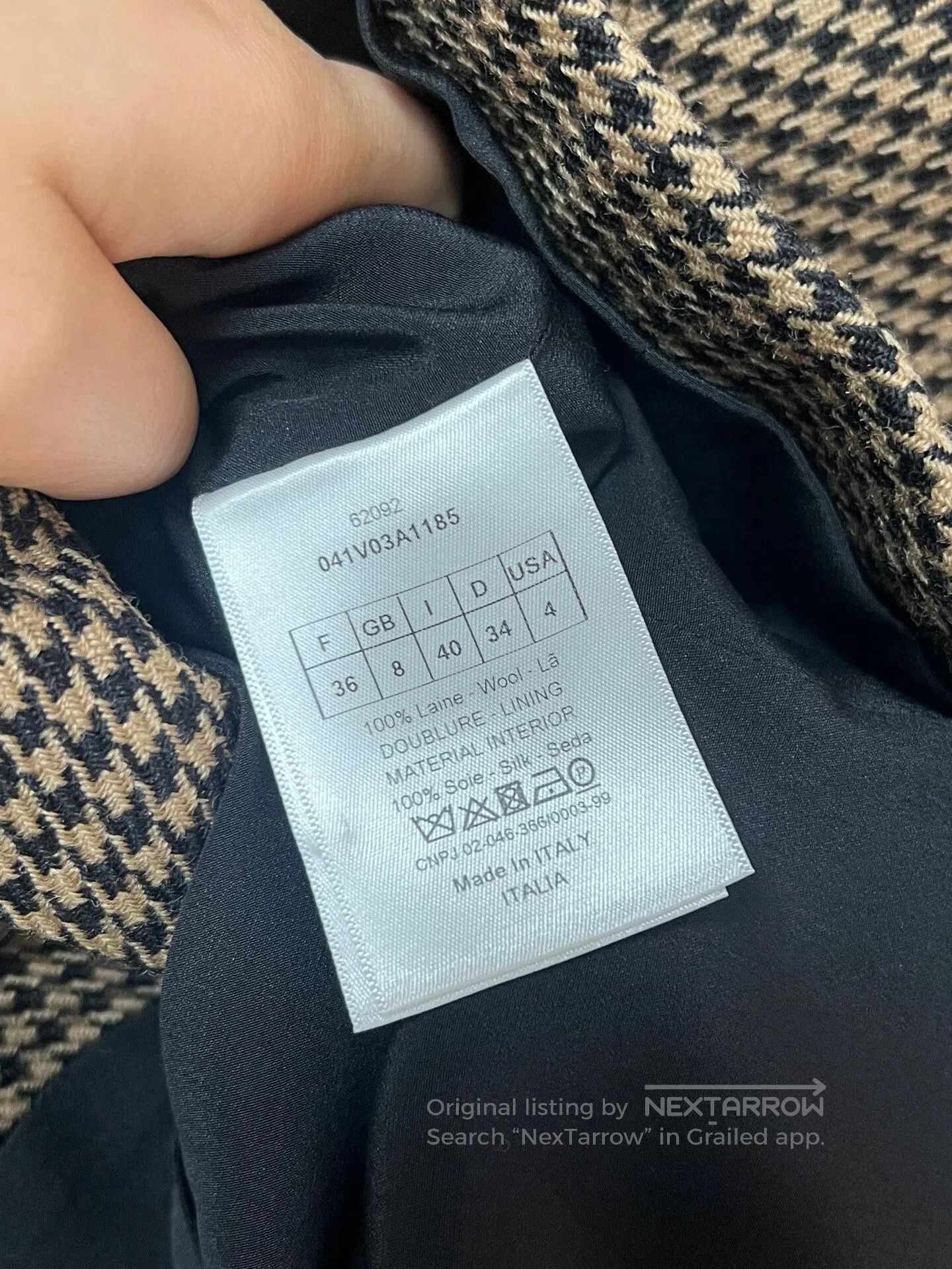 Dior Dior Houndstooth Double-Breasted Blazer. Size S / US 4 / IT 40 - 4 Thumbnail