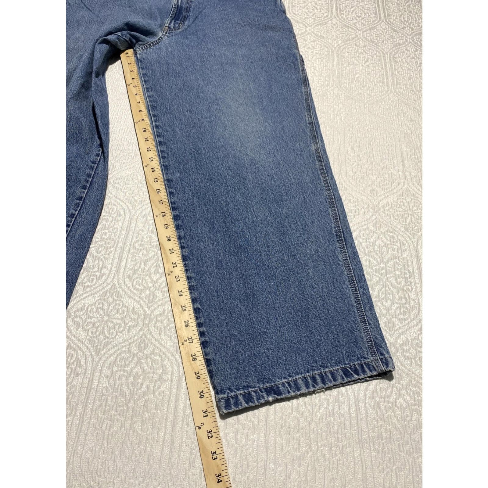 Route 66 Route 66 Jeans Mens 38x32 Carpenter Denim Workwear Pockets Relaxed Fit Blue Cargo Pocket Straight 90s Retro Mens Size US 38 / EU 54 - 7 Thumbnail