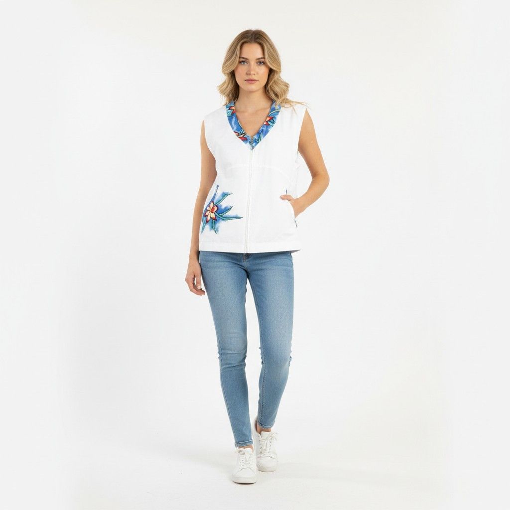 Adidas Adidas Women 10 38 M Waistcoat White Tennis 0221 Size M / US 6-8 / IT 42-44 - 1 Thumbnail