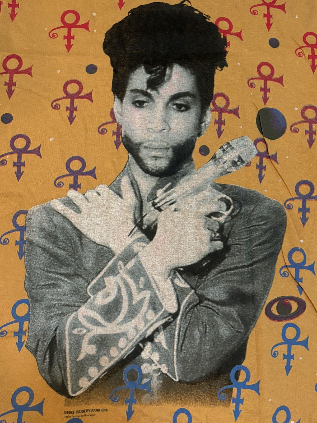 Band Tees Rare Vintage 90s Prince Paisley Park All Over Print T Shirt Size US XL / EU 56 / 4 - 17 Thumbnail