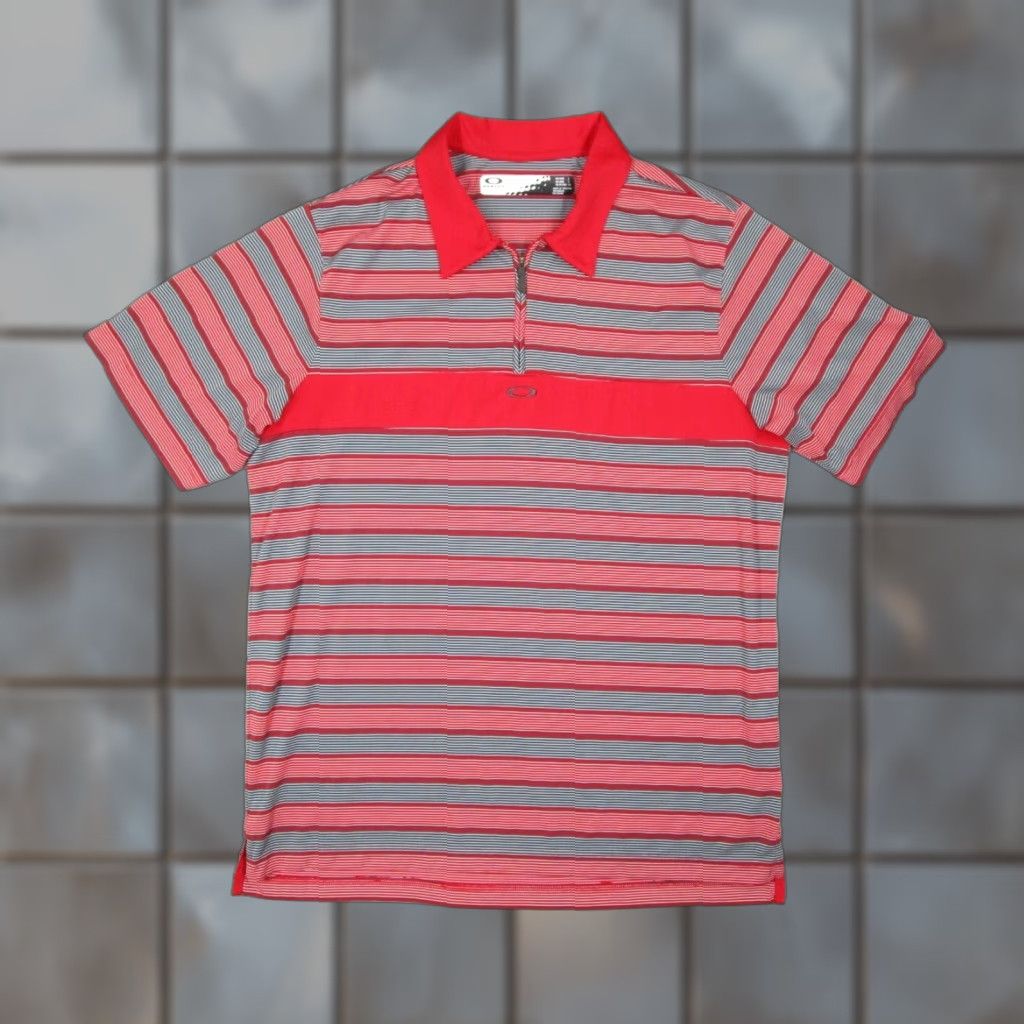 Oakley Oakley Shirt Mens Large Red 1/2 Zip Polo Short Sleeve Performance Golf Polo Shirt Size US L / EU 52-54 / 3 - 1 Thumbnail
