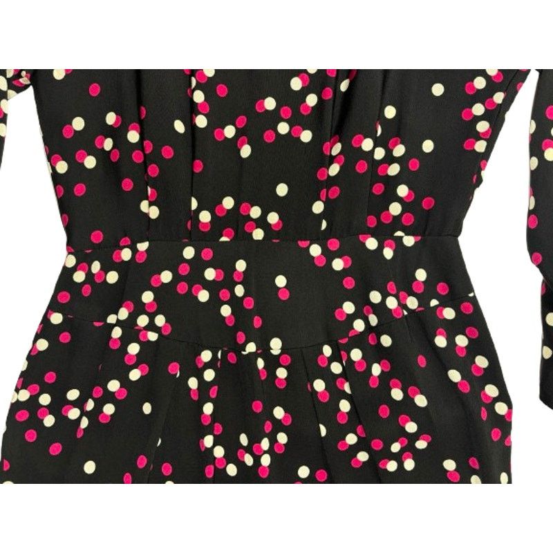 Liz Claiborne Vintage Liz Claiborne Dress Petite 4 Black Polka Dots Size S / US 4 / IT 40 - 8 Thumbnail