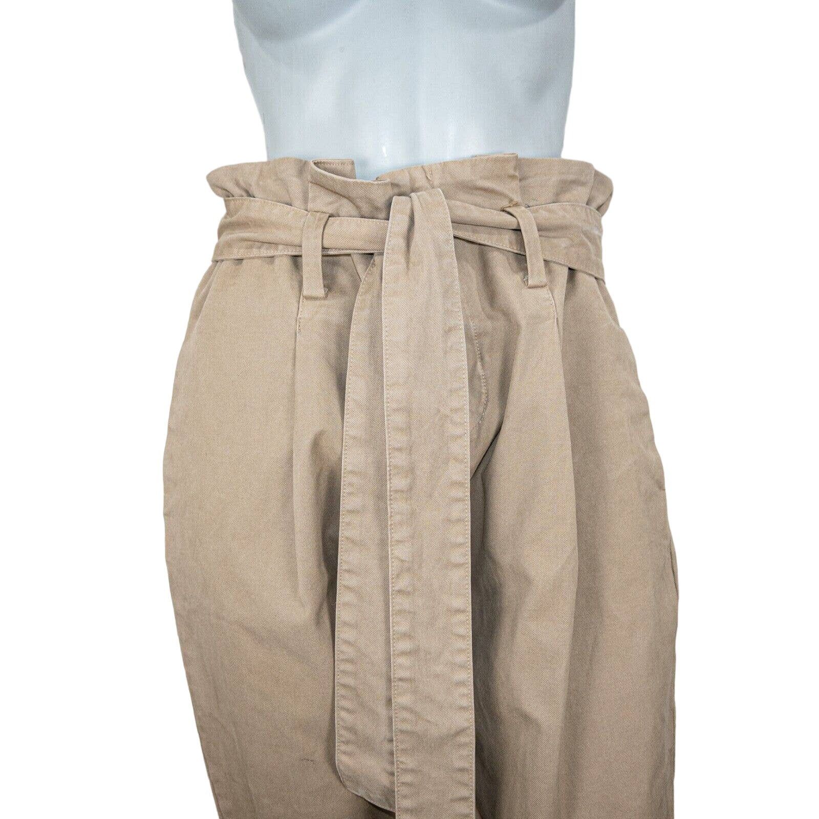 Frame FRAME Denim Women's Belted Paper Bag Khaki Trouser Size 29" - 8 Thumbnail