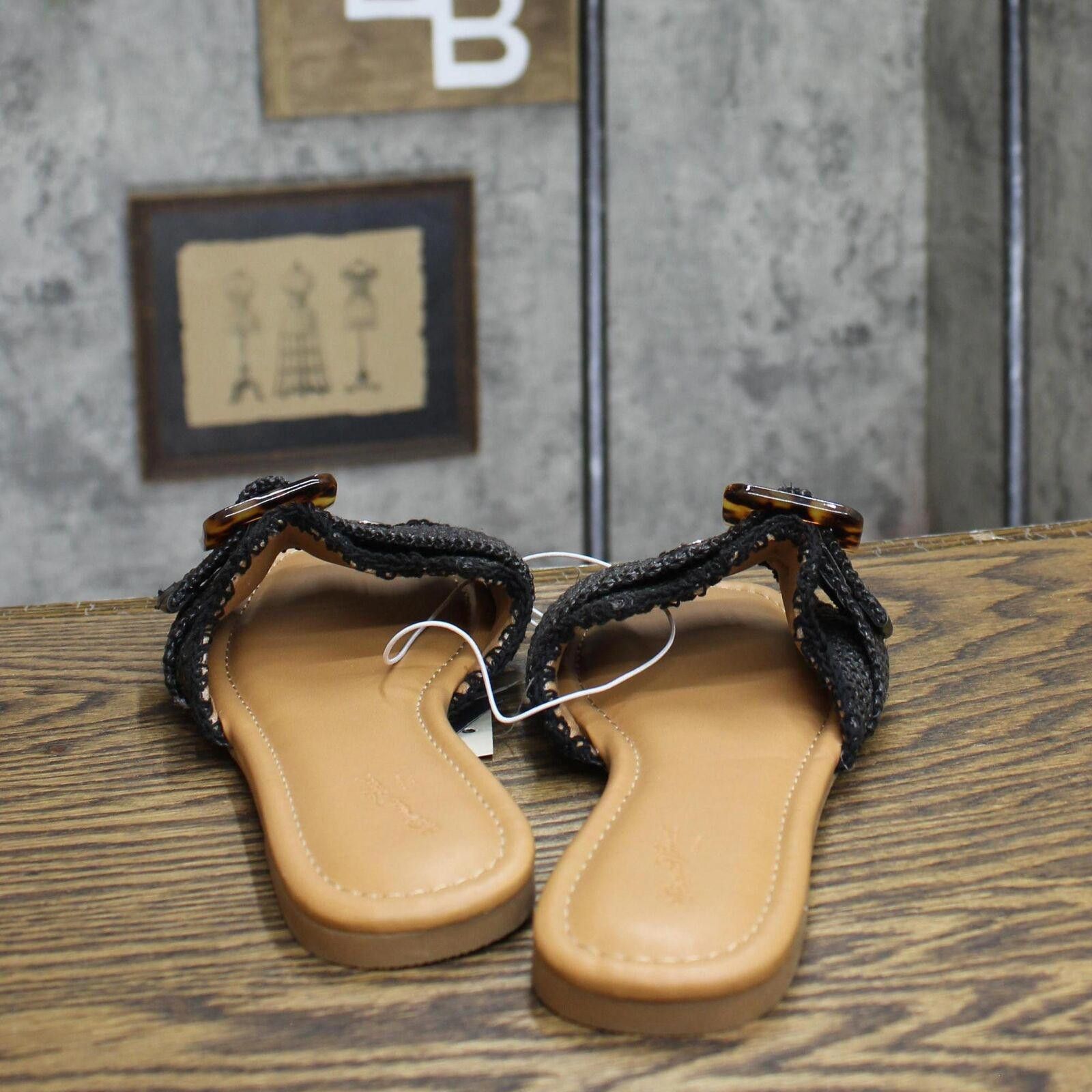 Designer Universal Thread Sandals with Memory Foam Insole Black 8M Size US 8 / IT 38 - 4 Thumbnail