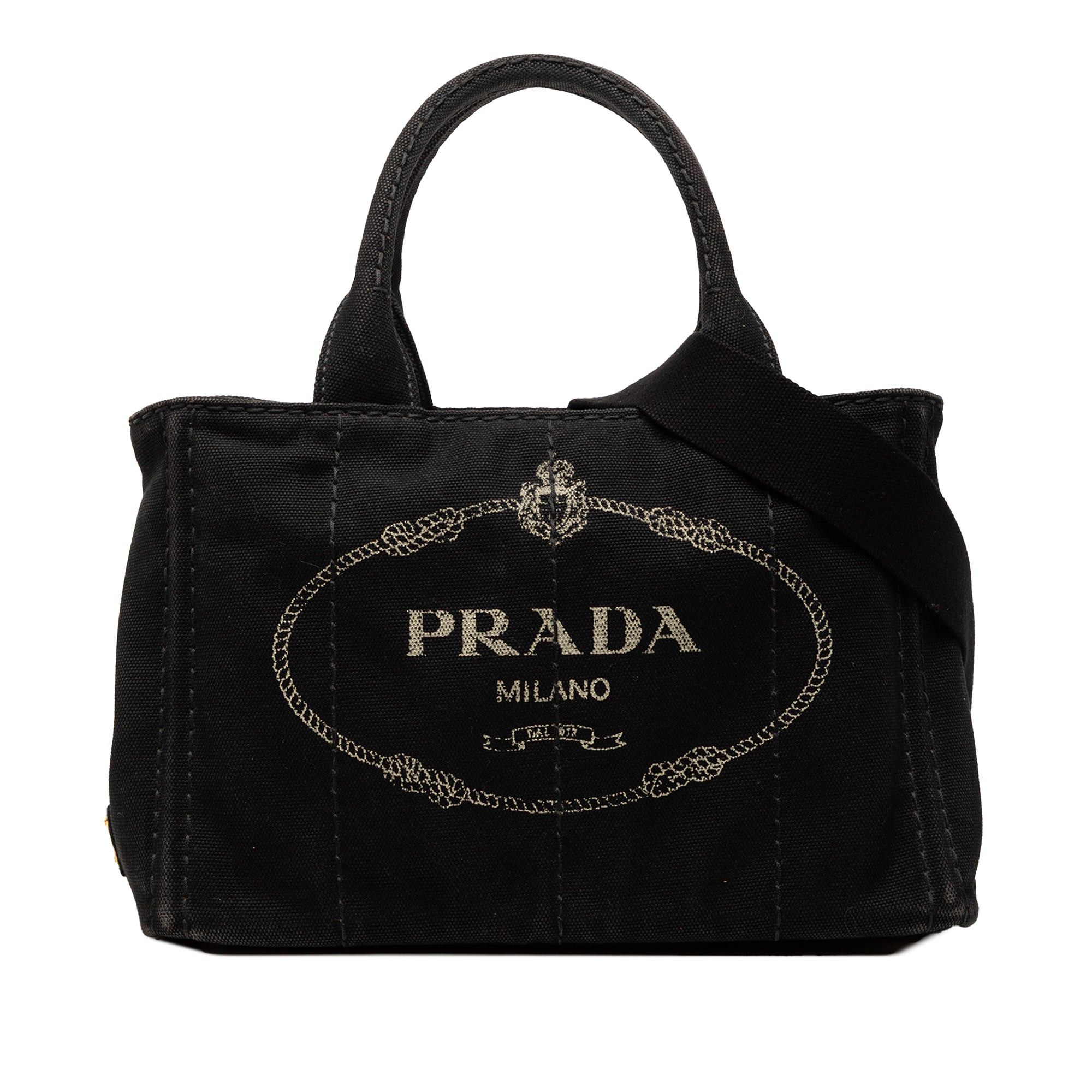 Prada Small Canvas Canapa Logo Satchel Size ONE SIZE - 1 Thumbnail