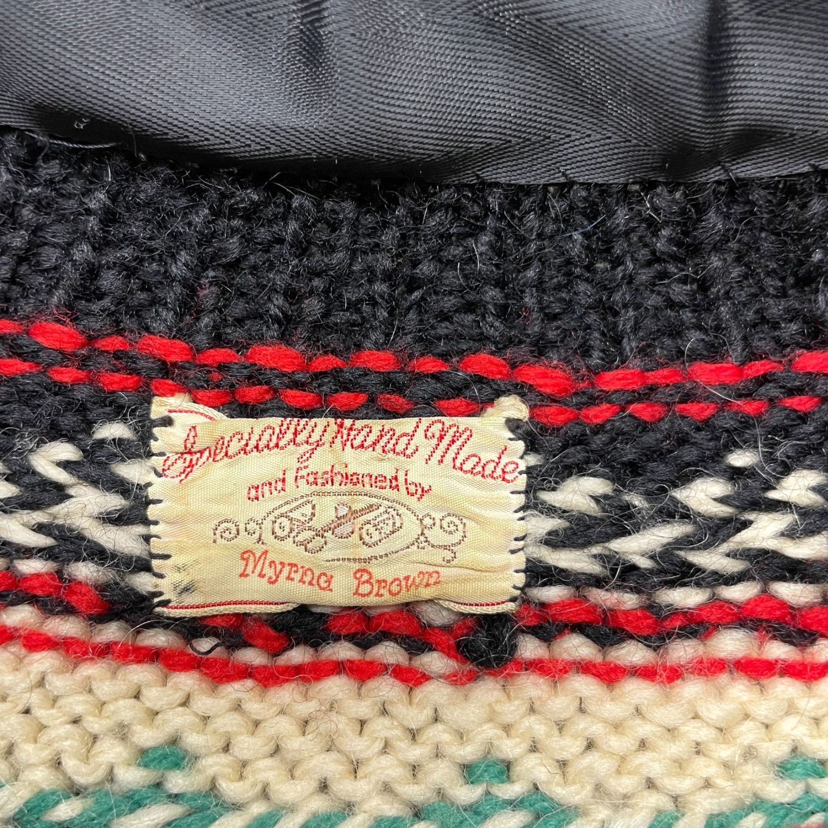 Vintage VINTAGE Fair Isle Cardigan Sweater Mens XL Black Green Full Zip Wool Cable Knit 90s USA Winter Size US XL / EU 56 / 4 - 5 Thumbnail