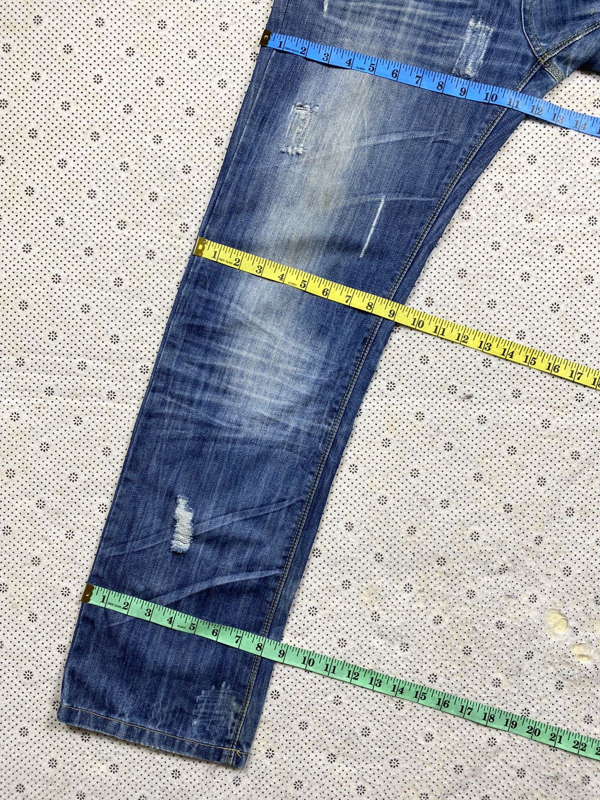 Hysteric Glamour × Japanese Brand Distressed Denim By J & J Jeans Size US 34 / EU 50 - 5 Thumbnail