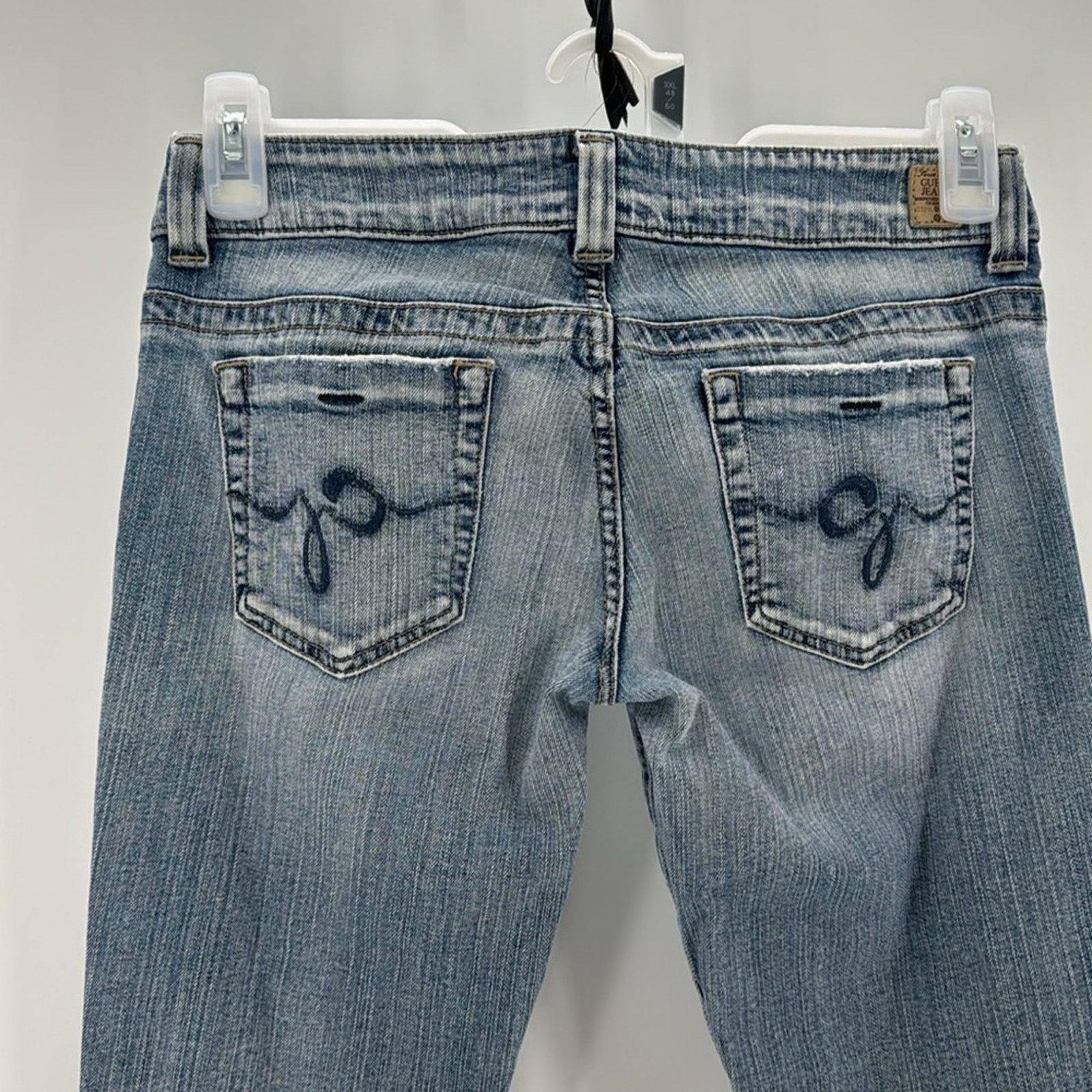 Guess Vintage Guess super low rise flare Y2K stretch jeans size 28 Size 28" / US 6 / IT 42 - 4 Thumbnail