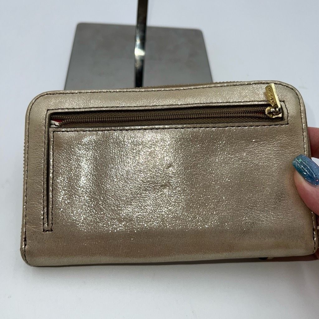 Fossil Fossil Gold Zip Around Wallet/Wristlet Size ONE SIZE - 4 Thumbnail