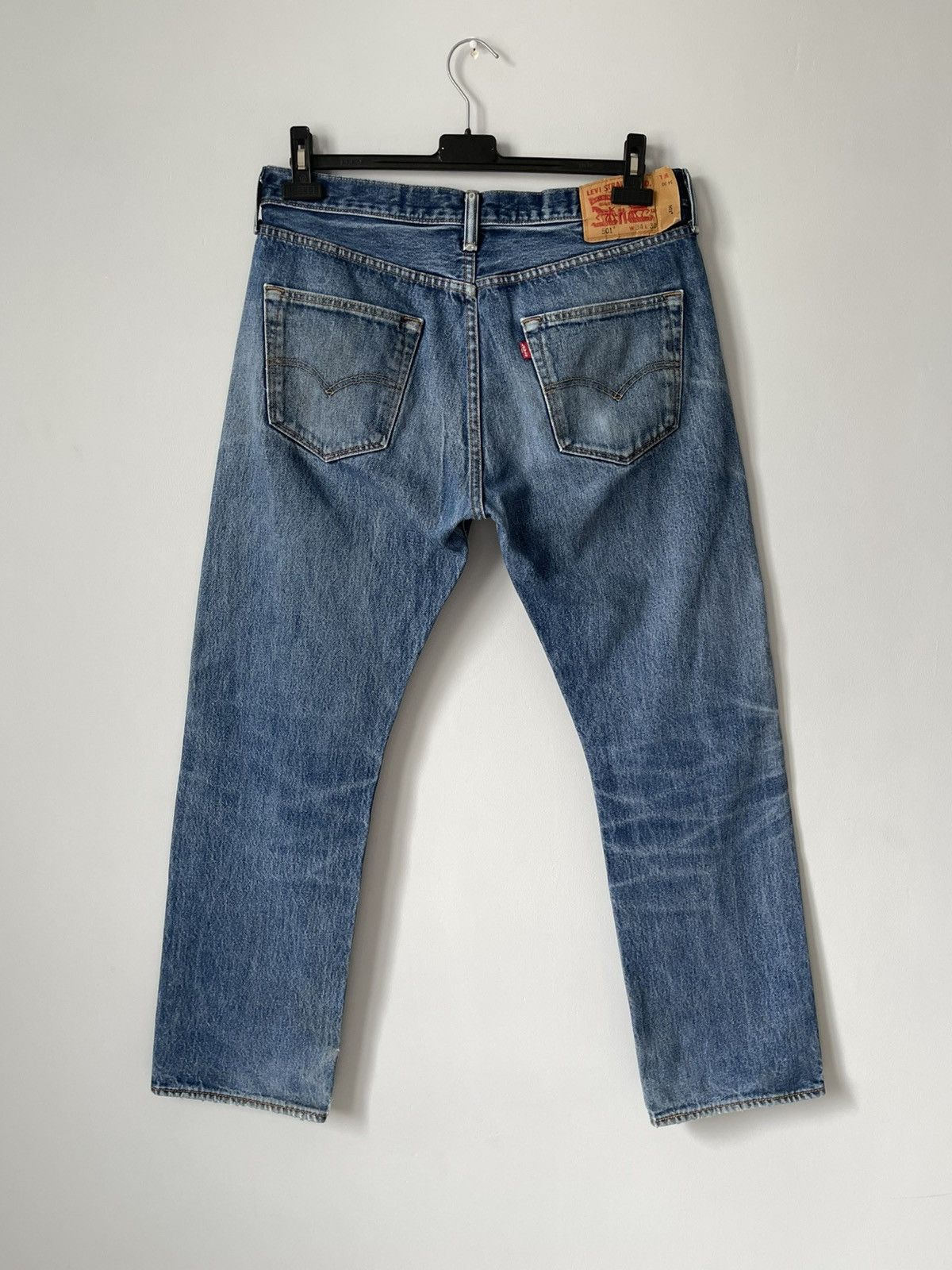 Levi's Levis 501 Patchwork Custom Faded Denim Jeans Size US 34 / EU 50 - 2 Thumbnail
