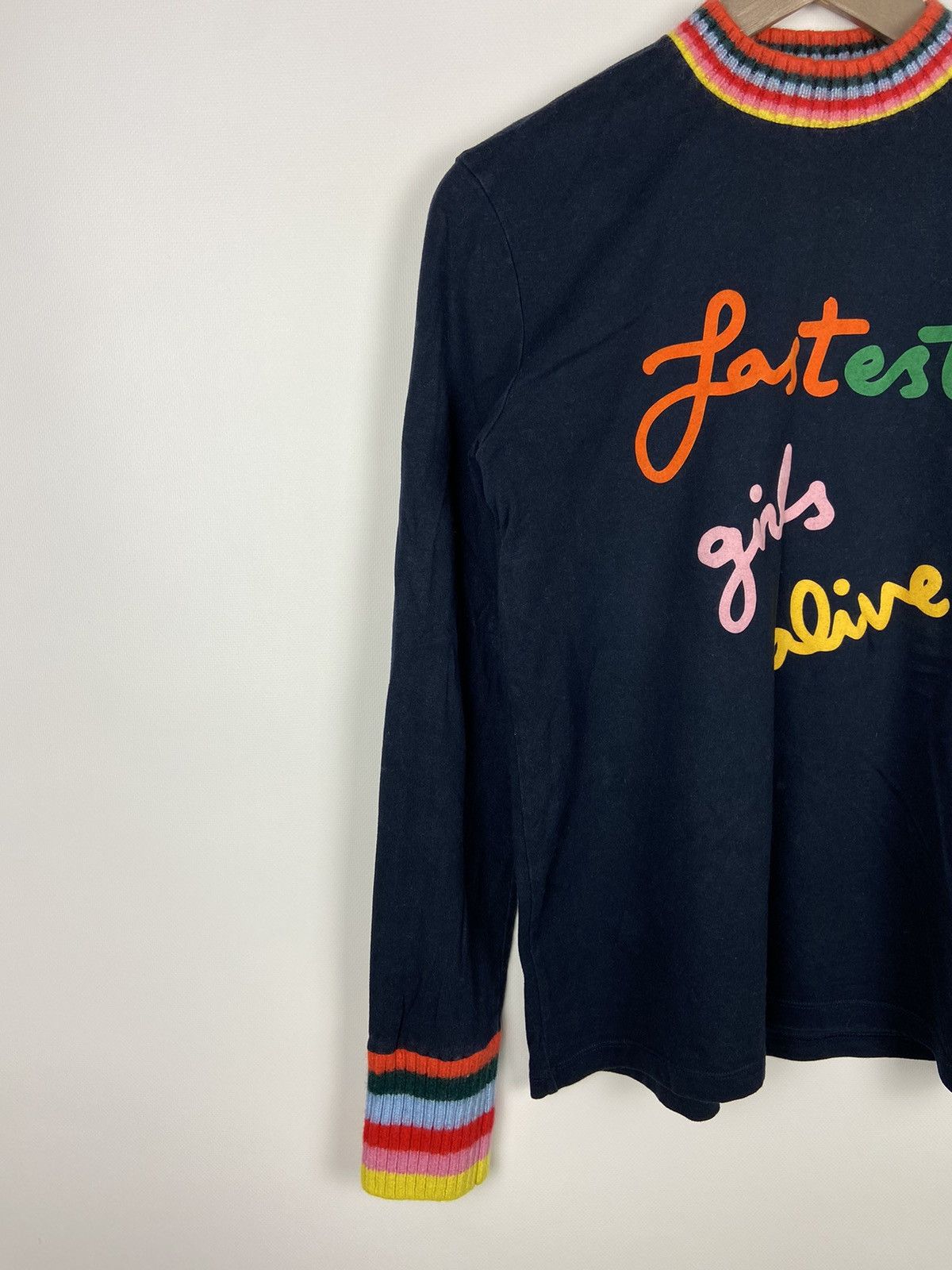 Designer × Mira Mikati Mira Mikati Graphic Print Mock Neck Sweatshirt Blue Womens Size XS / US 0-2 / IT 36-38 - 5 Thumbnail