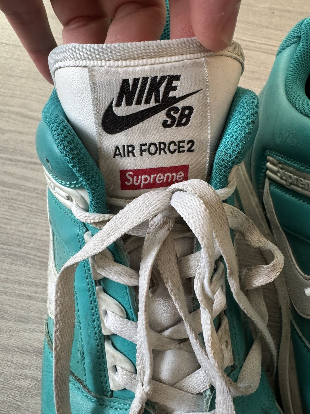 Nike × Supreme Nike SB x Supreme Air Force 2 Low Blue (Size 13) Size US 13 / EU 46 - 7 Thumbnail