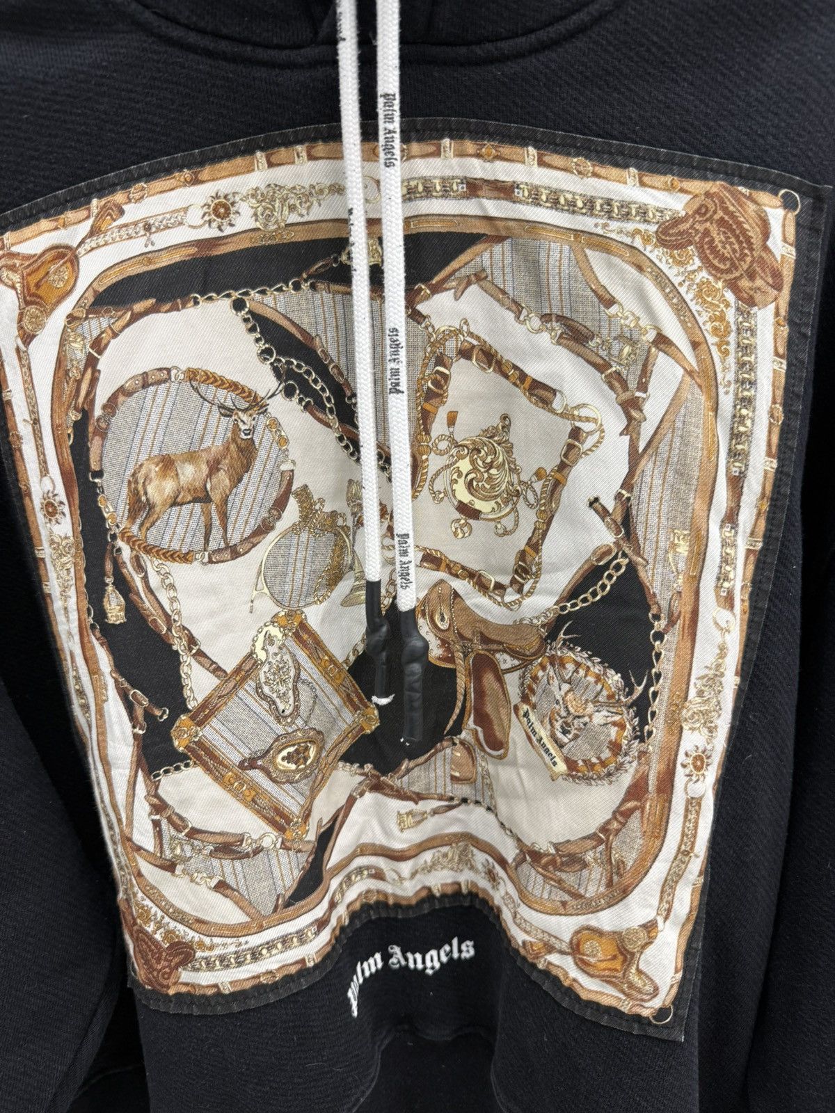Palm Angels Palm Angels Cotton Black Foulard Hoodie Size M / US 6-8 / IT 42-44 - 3 Thumbnail