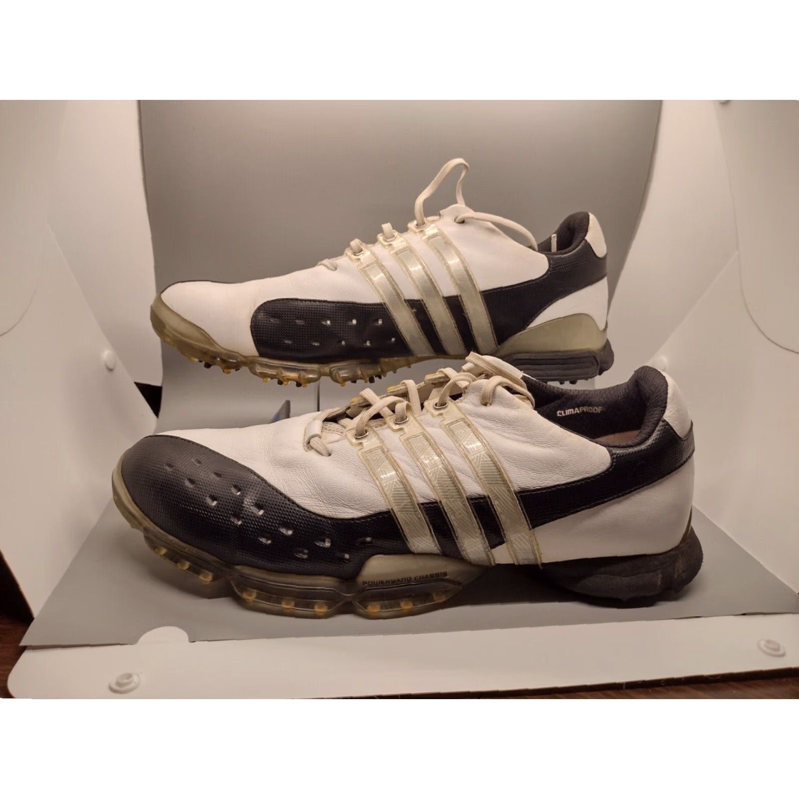 Adidas Adidas Powerband 3.0 Golf Shoes White Stripe Low Top Spikes 12.5 Men Mens Art 675499 Size US L / EU 52-54 / 3 - 2 Thumbnail