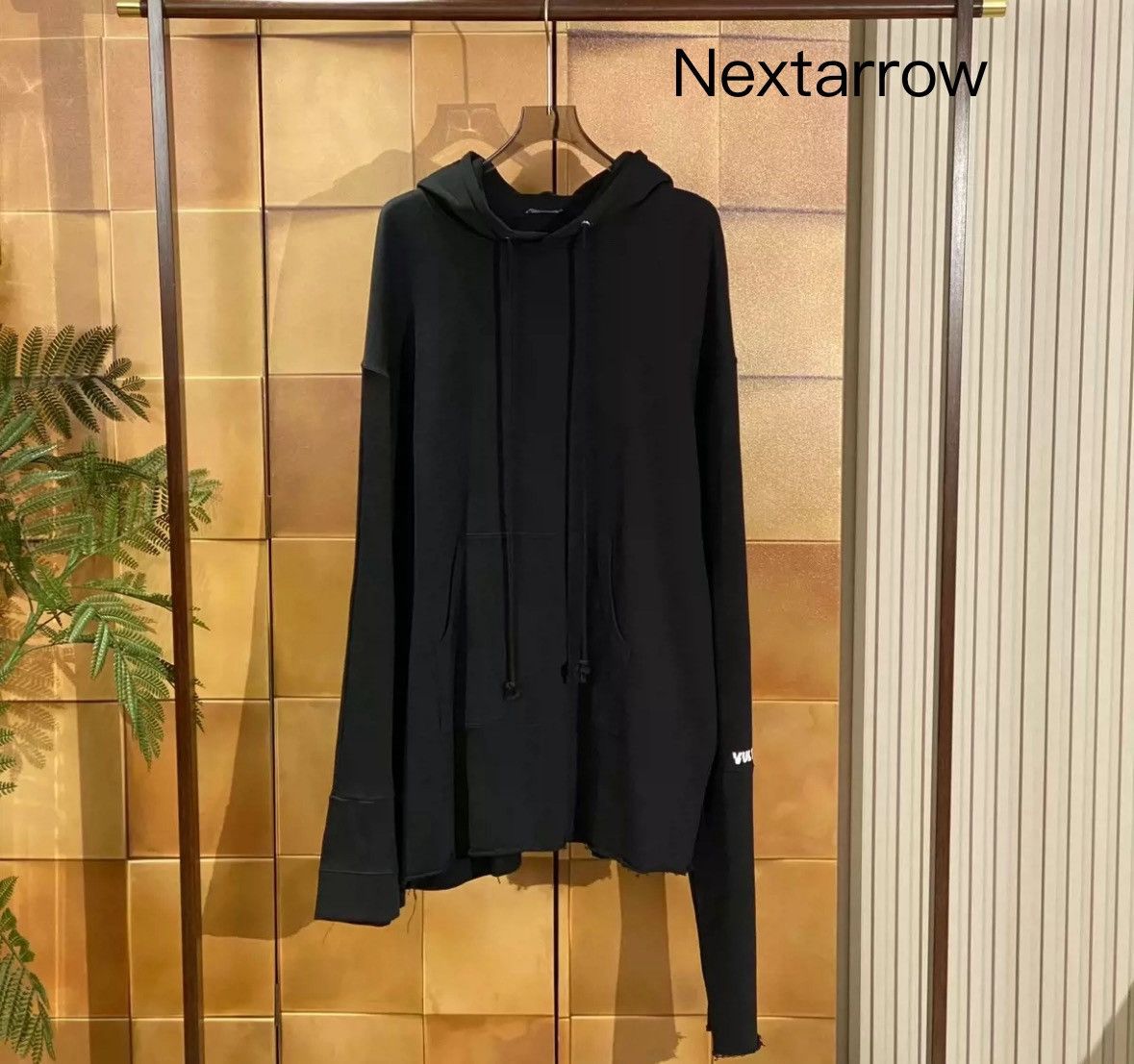 Raf Simons Raf Simons black irregular letter logo tassel hoodie Size US S / EU 44-46 / 1 - 2 Thumbnail