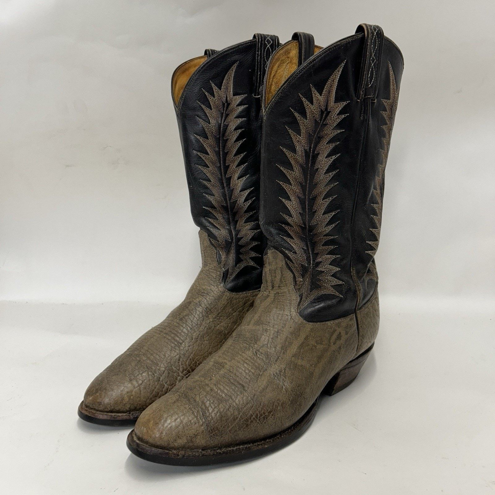 Tony Lama Vintage Tony Lama 8601 Gold Label Elephant Cowboy Boots Size US 11.5 / EU 44-45 - 3 Thumbnail