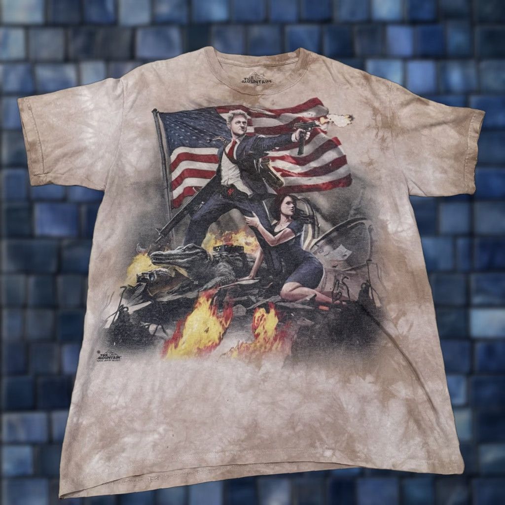 The Mountain The Mountain Bill Clinton & Monica Lewinsky Funny Tan Men's L Shirt Size US L / EU 52-54 / 3 - 1 Thumbnail