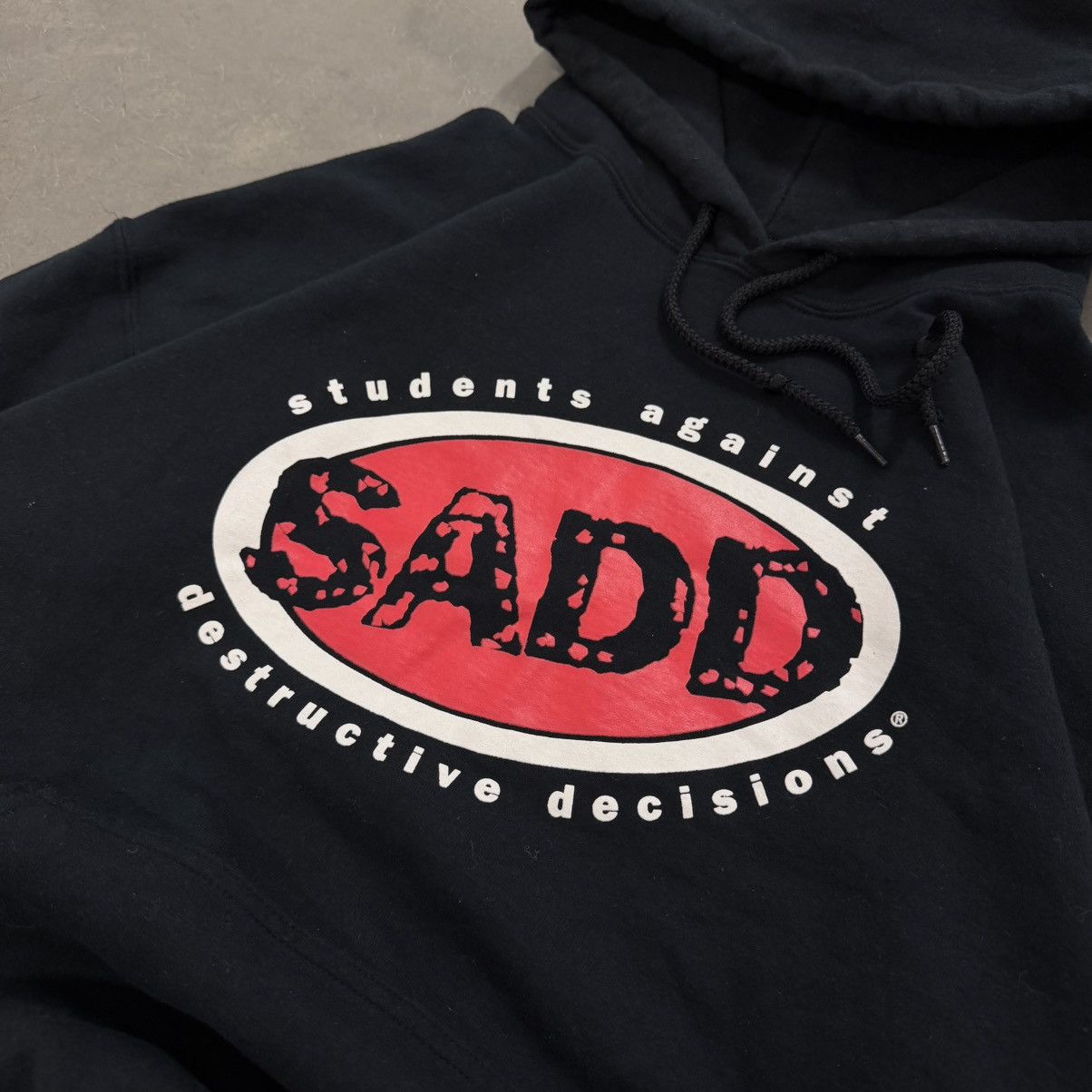 Gildan Vintage SADD Hoodie “Students Against Destructive Decisions” Size US L / EU 52-54 / 3 - 2 Thumbnail