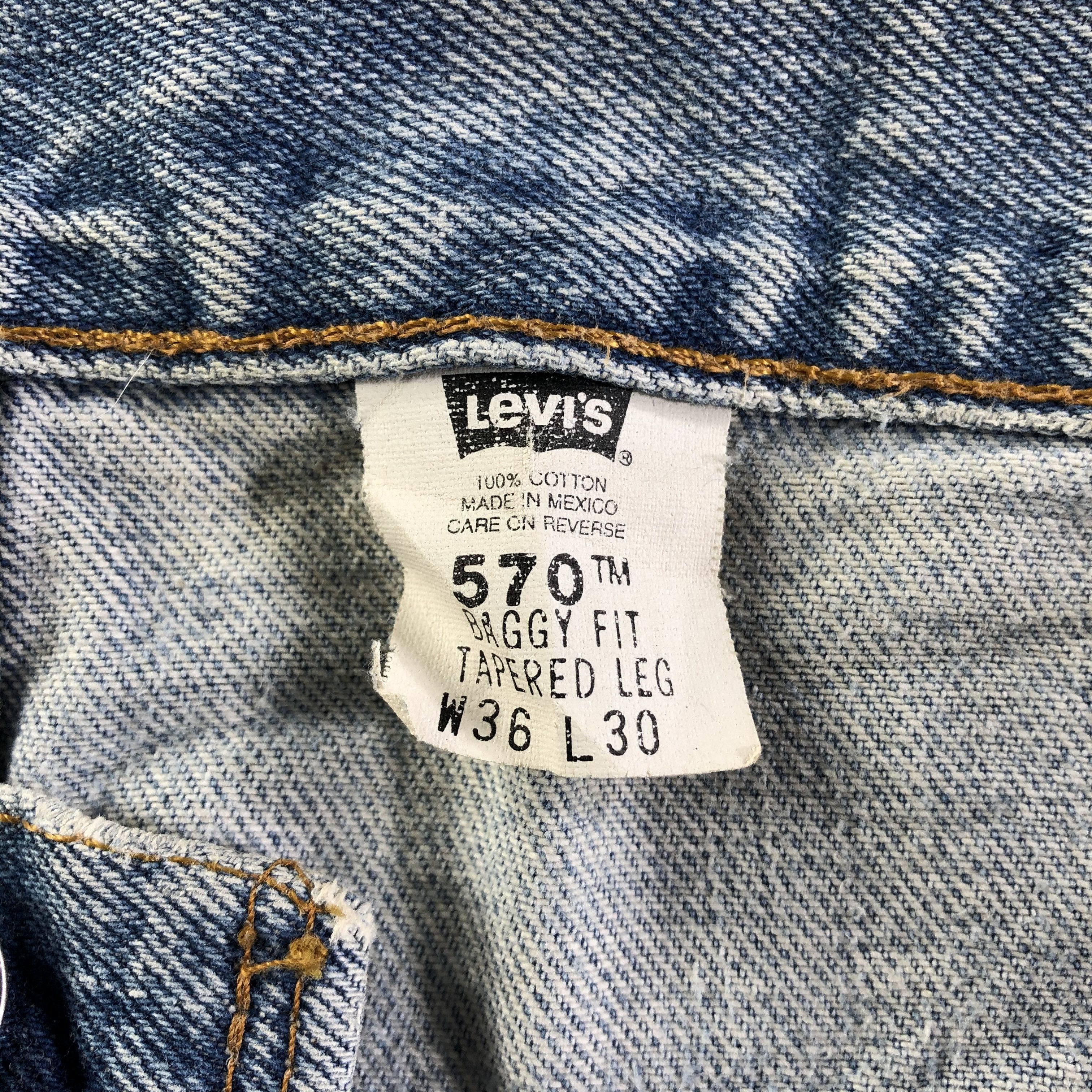 Levi's × Vintage Vintage Light Wash Levis 570 Jeans-J4279 Size US 37 - 12 Thumbnail