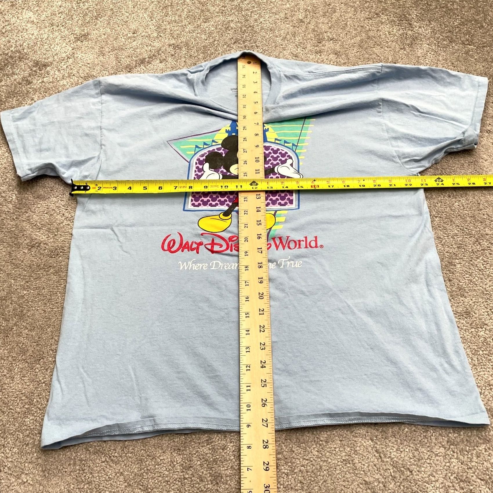 Disney Vintage Disney Mickey Mouse T-Shirt XL Blue Y2K Graphic Crew Cotton Tee Mens Size US XL / EU 56 / 4 - 5 Thumbnail