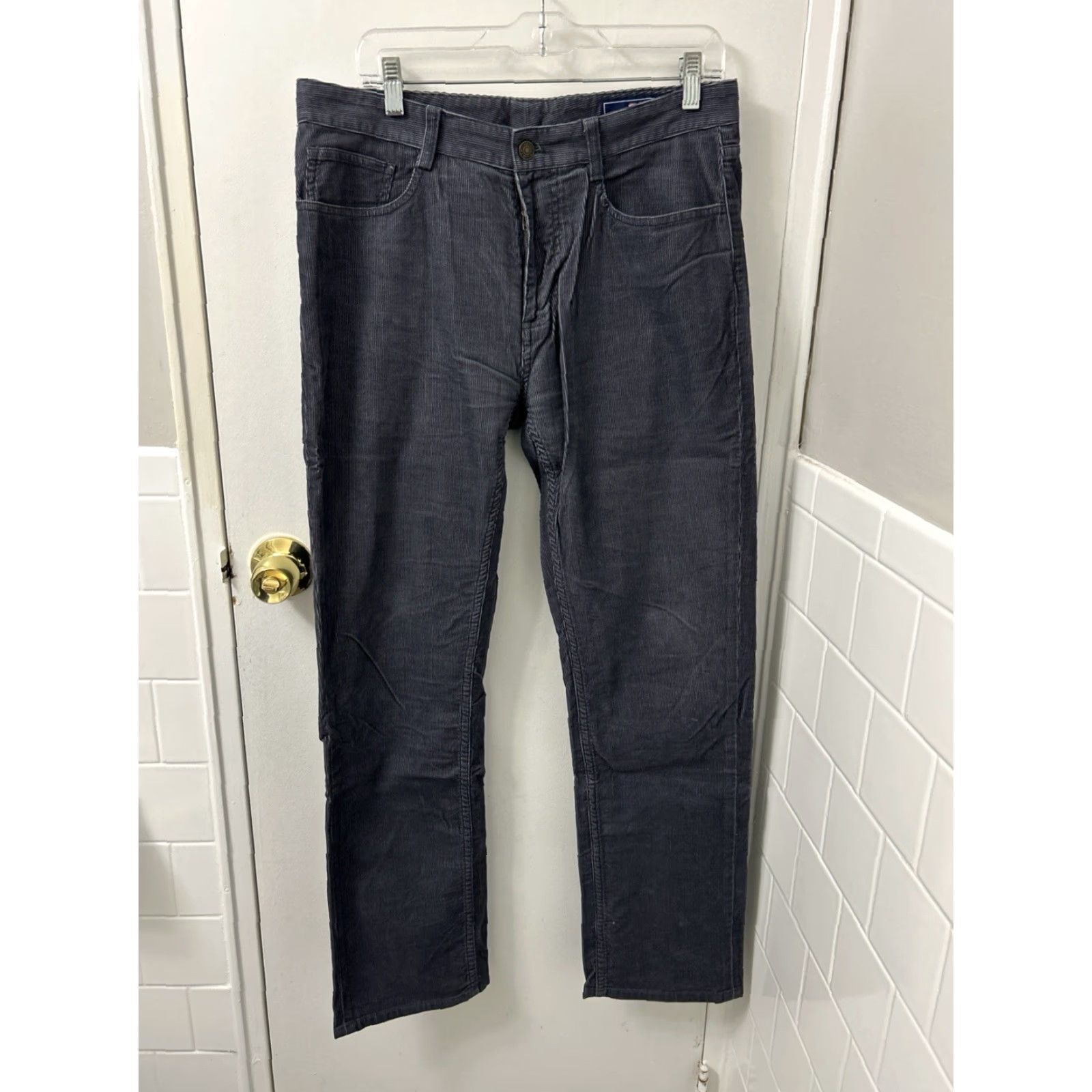 Vineyard Vines Vineyard Vines Pants Mens 32x32 Gray Corduroy 5 Pocket Zipper Button Logo Chino Trousers Size US 32 / EU 48 - 2 Thumbnail