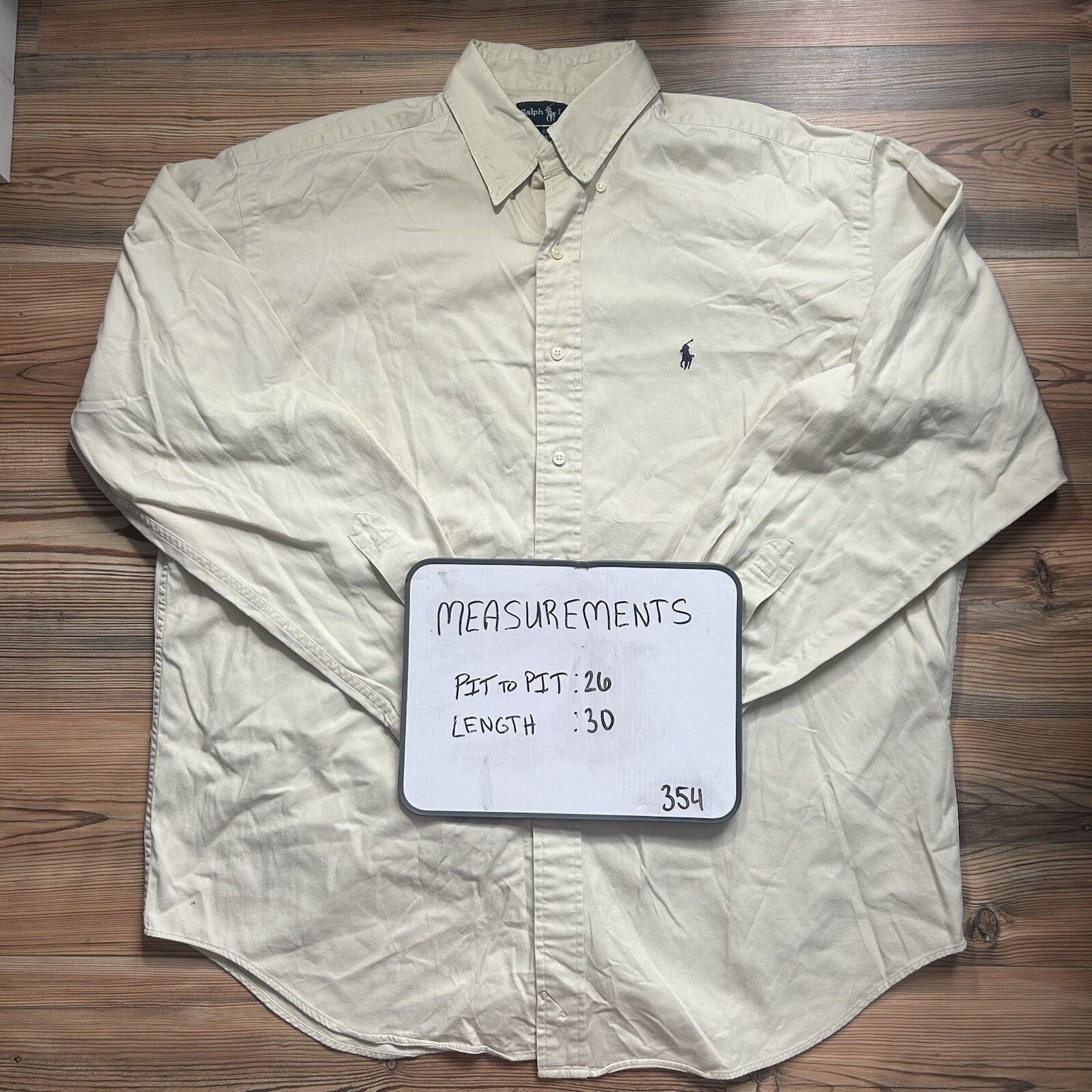 Ralph Lauren Ralph Lauren Blaire Long Sleeve Button Front Shirt Tan Large Size US L / EU 52-54 / 3 - 7 Thumbnail
