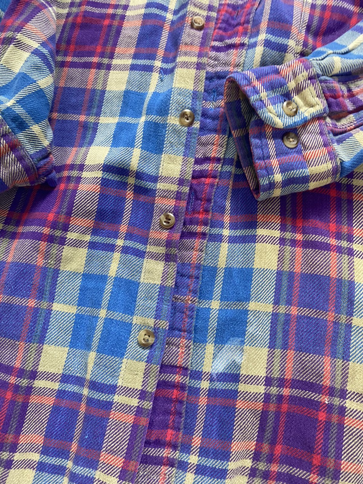 Flannel × Japanese Brand × Vintage Vintage Distressed Cropped Flannel Shirt Size US M / EU 48-50 / 2 - 8 Thumbnail